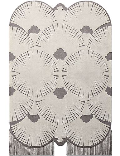 DÊCO Irregular Rug With Unusual Shape and Fringes by Rug'Society