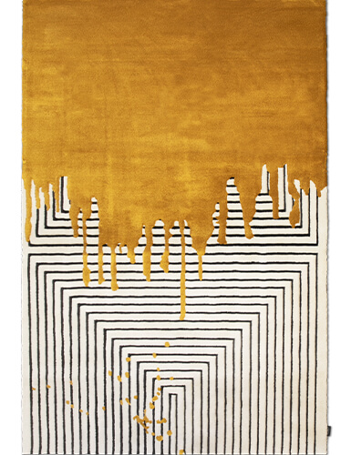 VALENCIA Contemporary Rug With Botanical Silk and Wool by Rug'Society