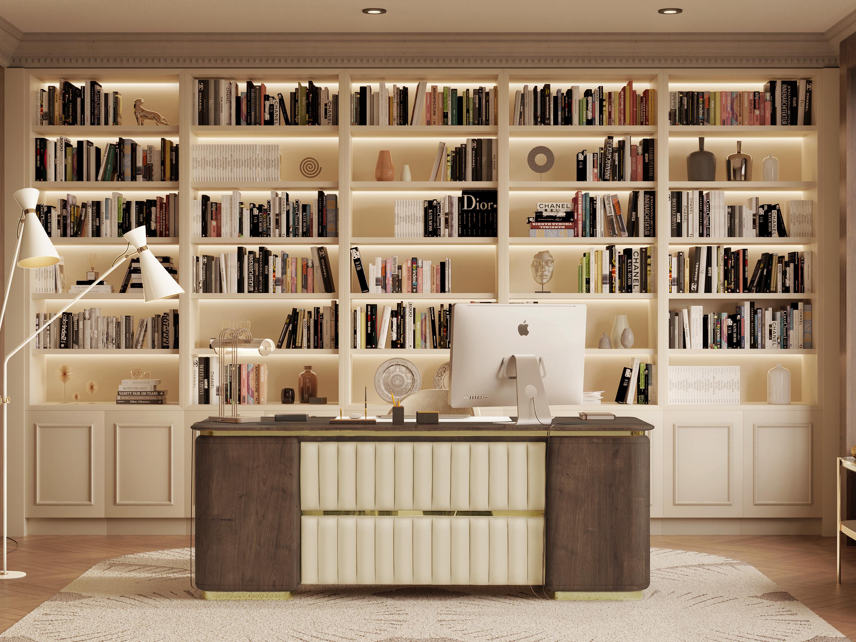 A MID-CENTURY OFFICE WITH THE STUNNING DÊCO&nbsp;RUG by Rug'Society