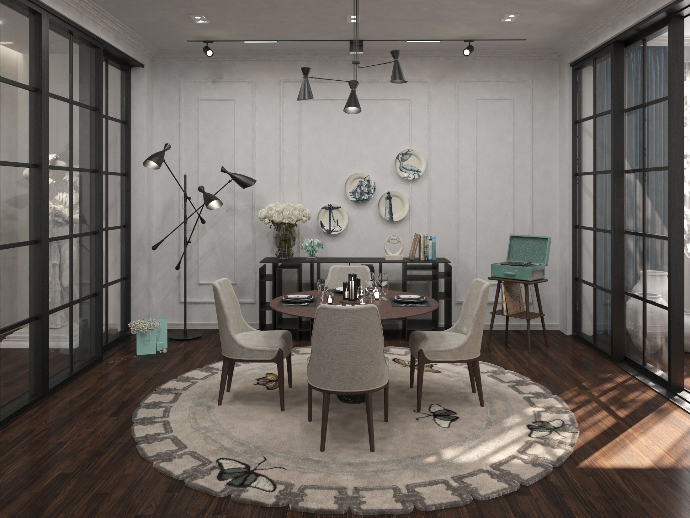 Aesthetic Dining Room Design With Metamorphosis Soft&nbsp;Rug by Rug'Society