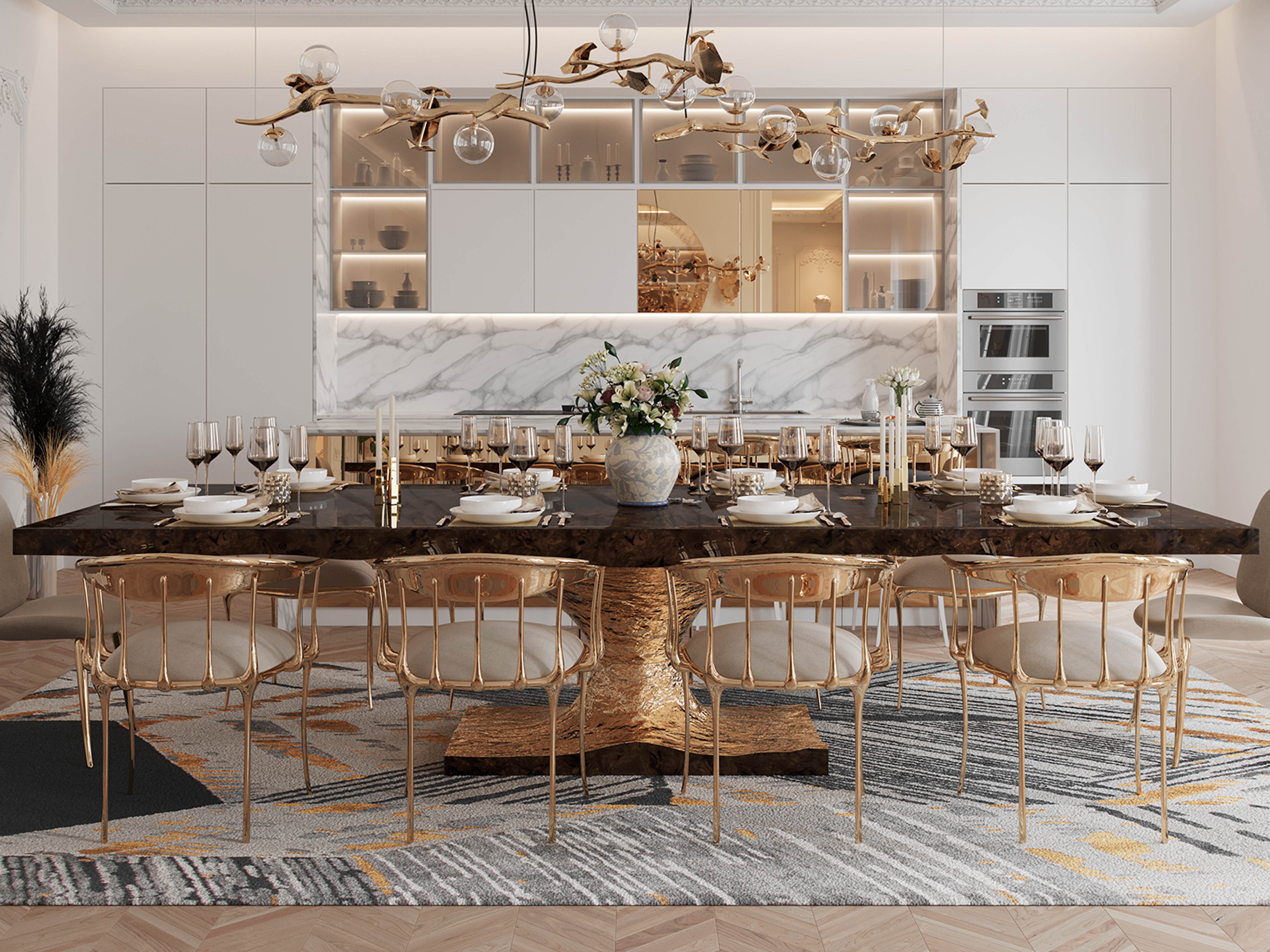 BEAUTIFUL DINING ROOM WITH XISTO&nbsp;RUG by Rug'Society