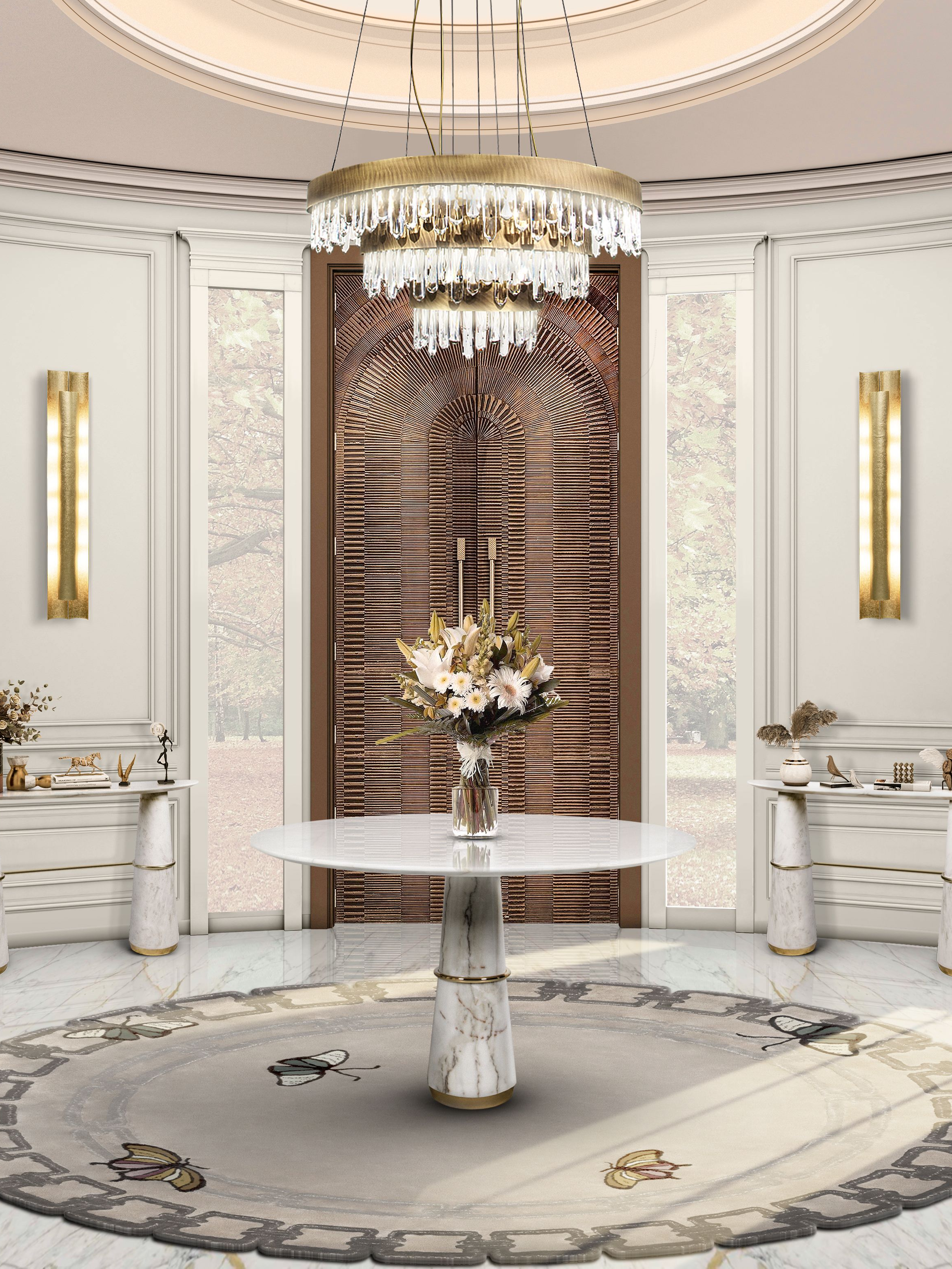 Beautiful Entryway with the Metamorphosis&nbsp;Rug by Rug'Society