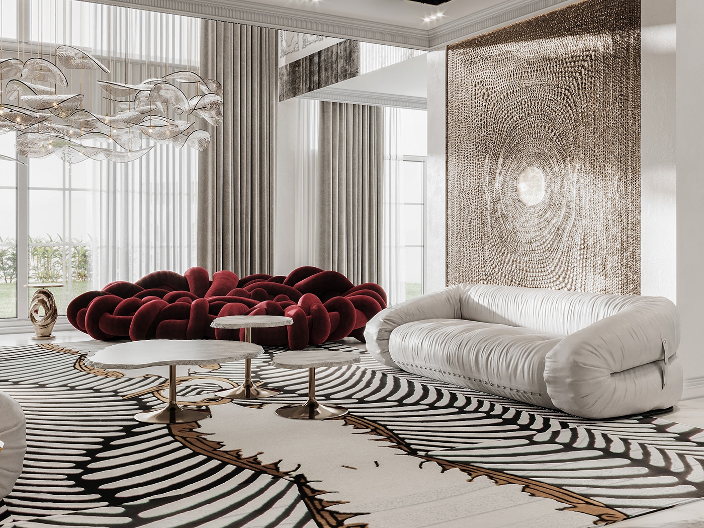 beautiful modern contemporary living room showcases the Couple&nbsp;Rug by Rug'Society