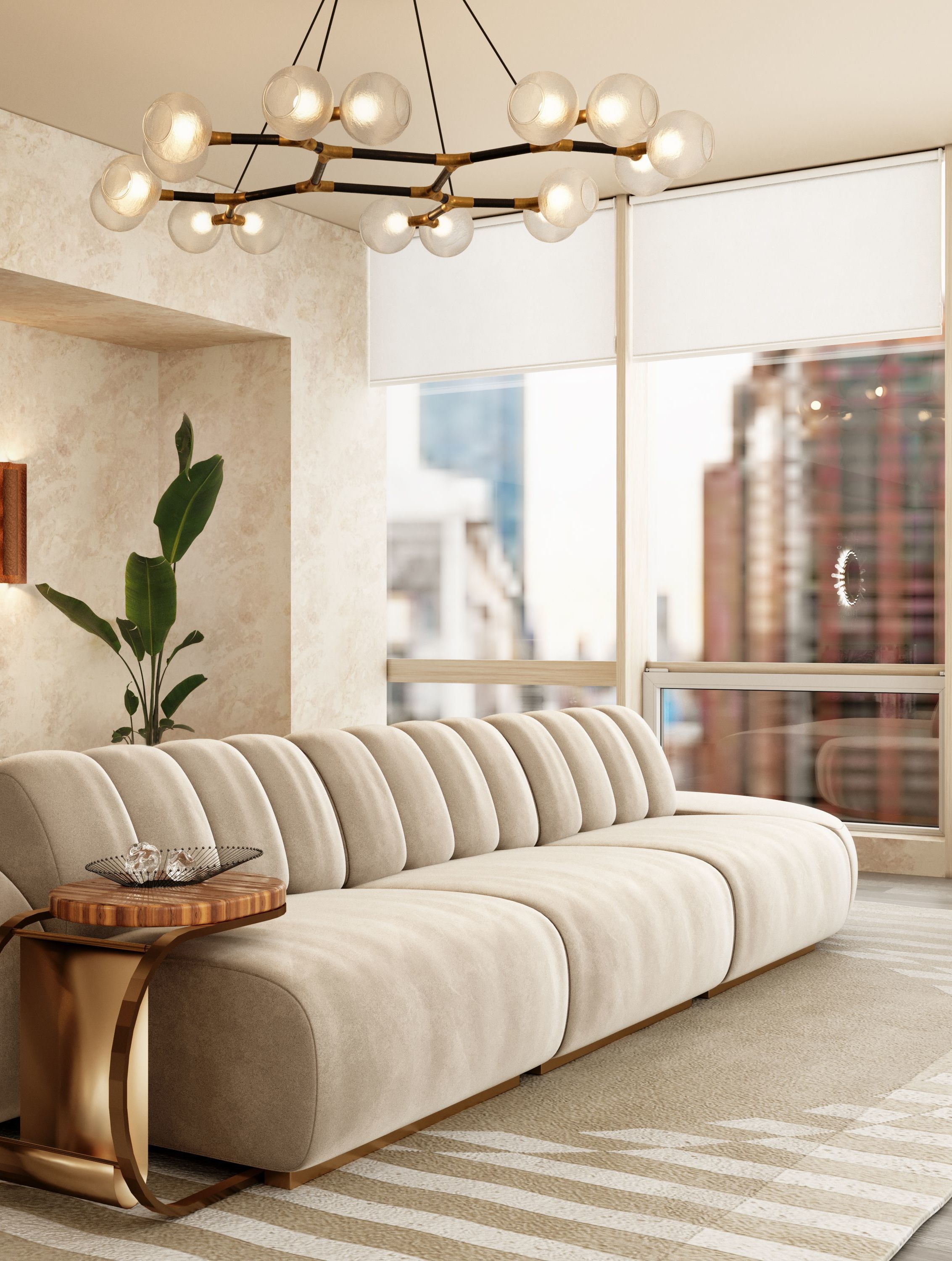 Bright Living Room With Ocli Neutral&nbsp;Rug by Rug'Society