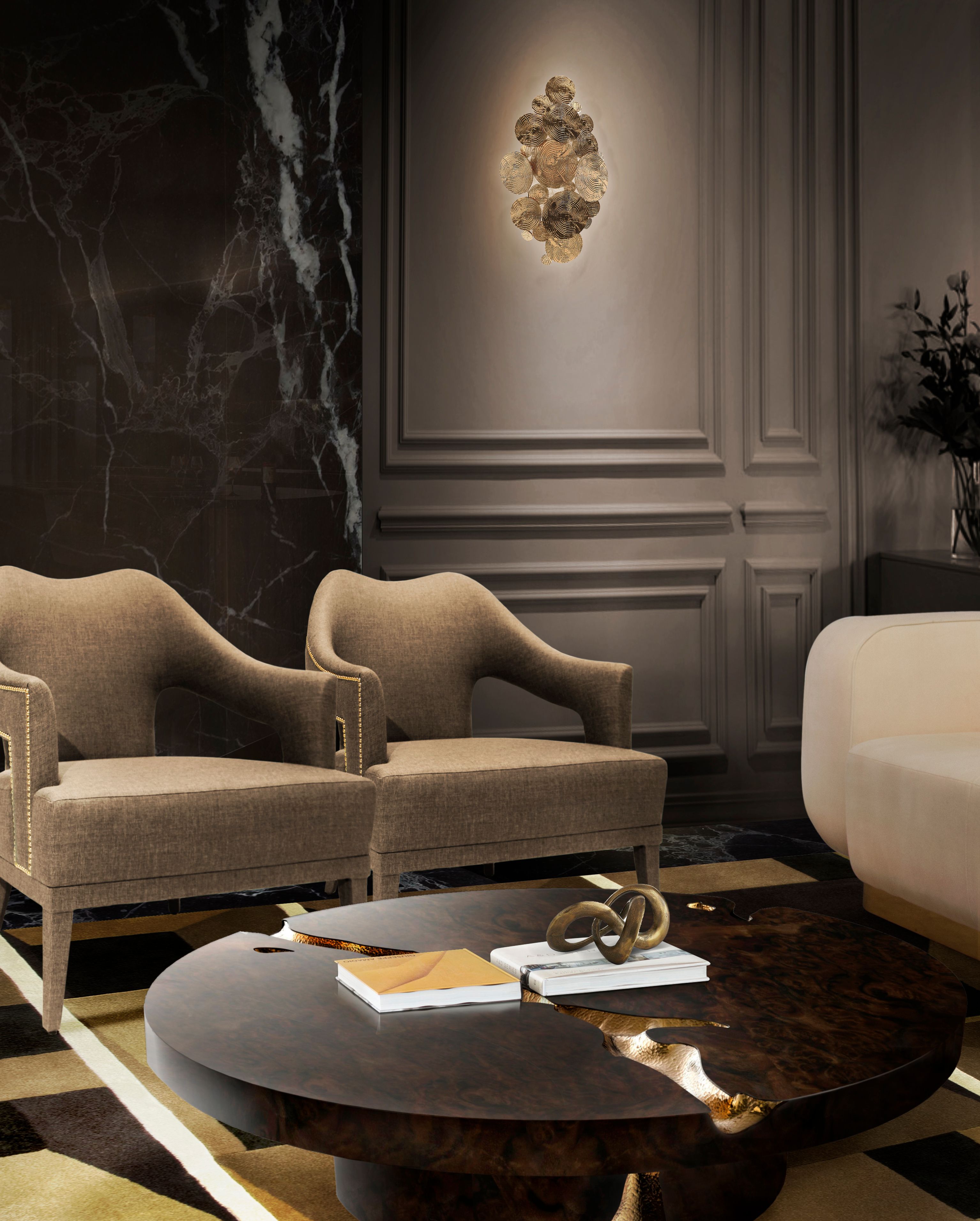 Classic Golden Living Roo With West&nbsp;Rug by Rug'Society