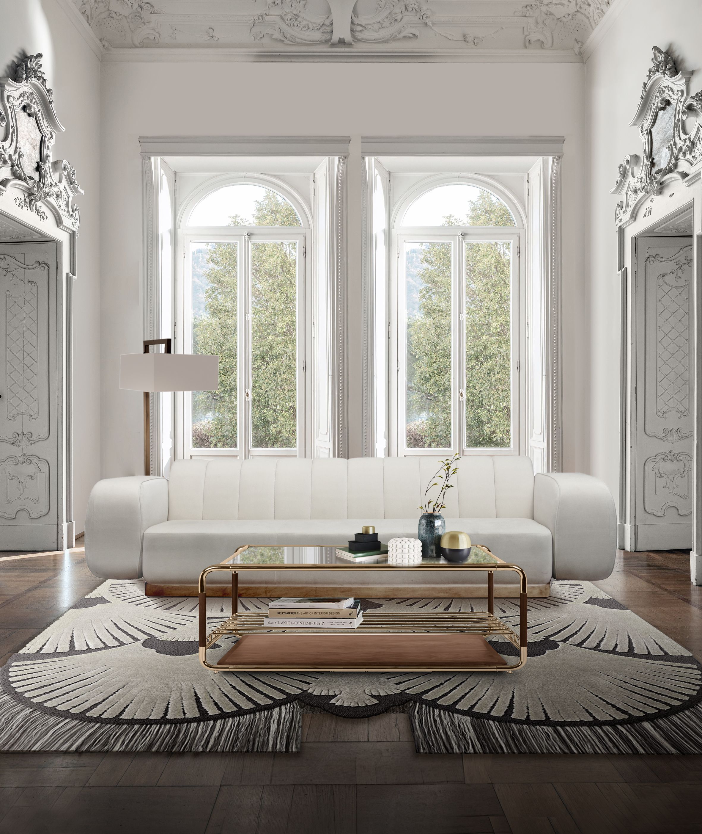Classic Living Room With Dêco&nbsp;Rug by Rug'Society