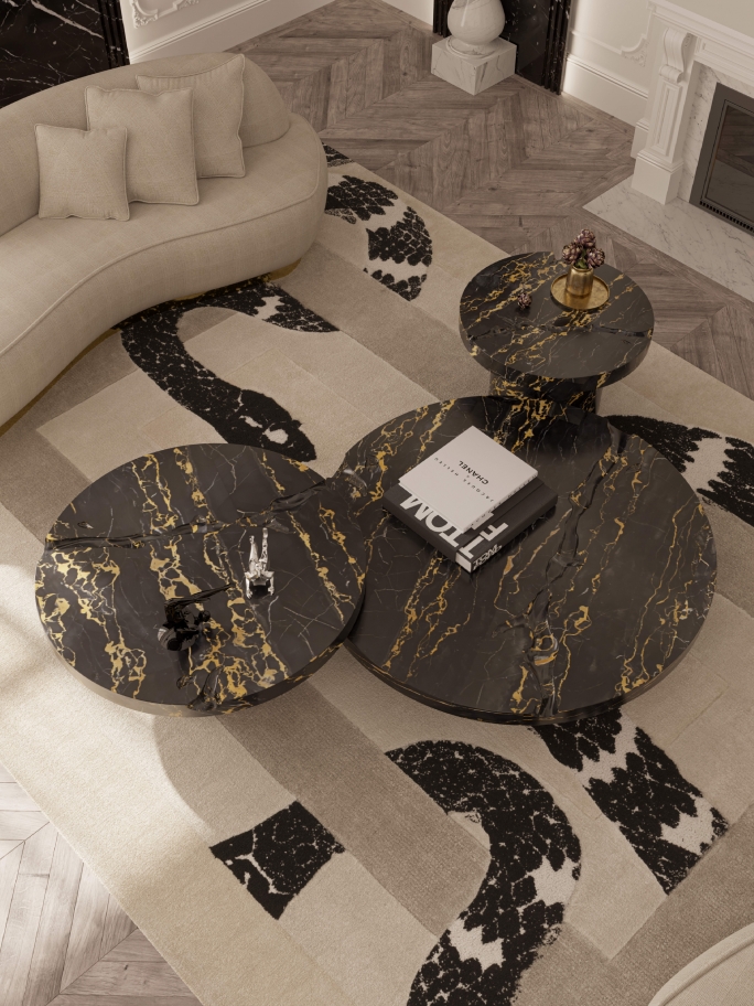 Classic Living Room With Imperial Snake&nbsp;Rug by Rug'Society