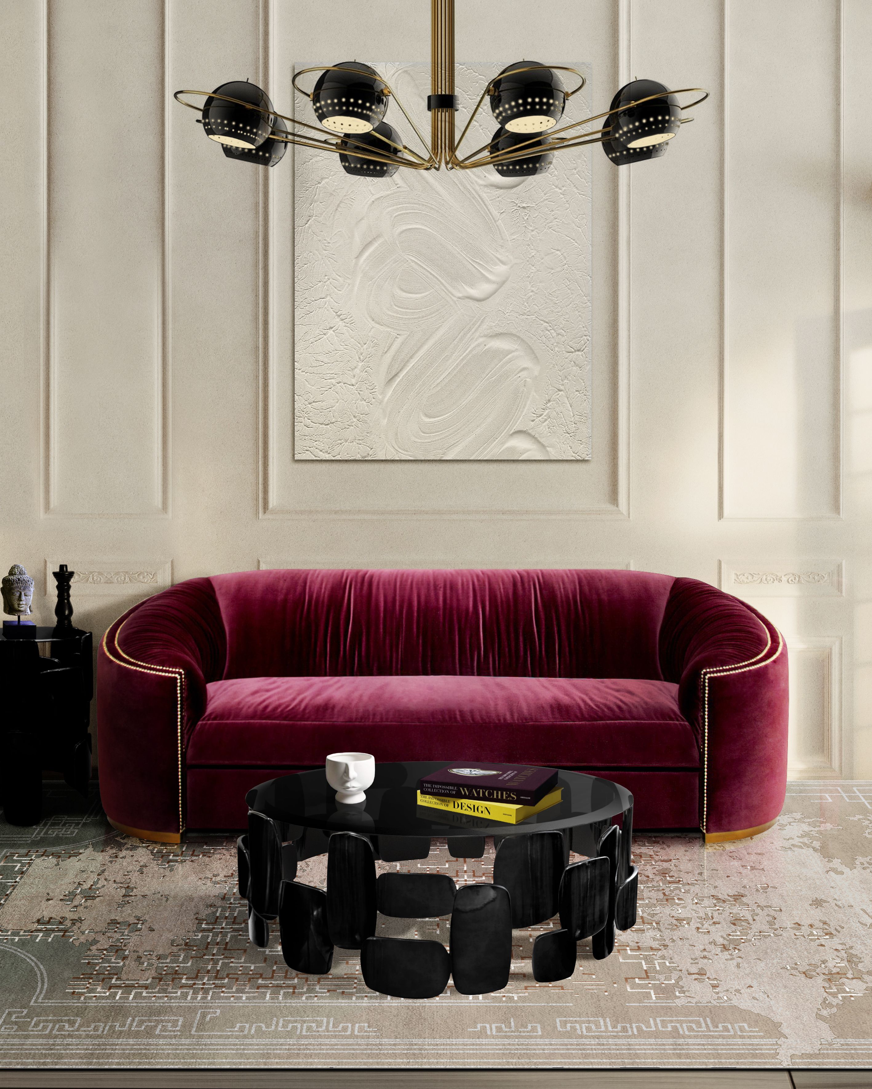 Classic Living Room With Ruin Urban&nbsp;Rug by Rug'Society