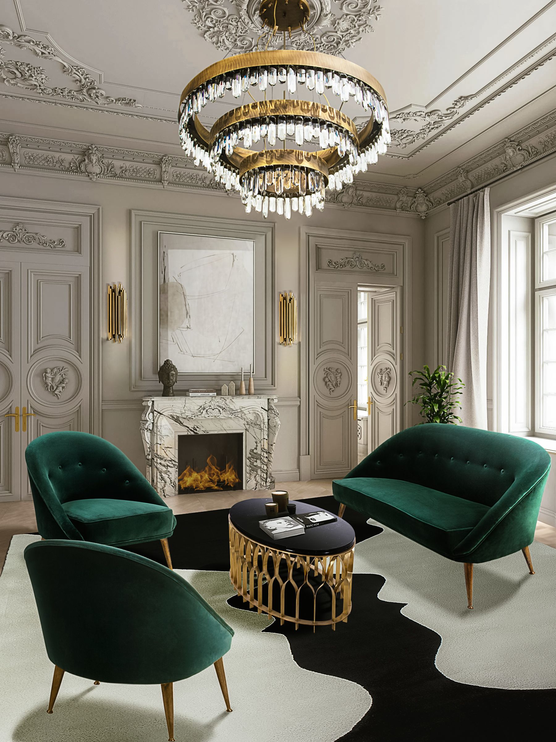 Classic Living Room With Vase&nbsp;Rug by Rug'Society
