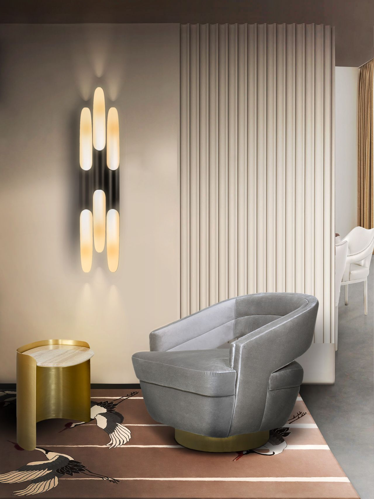 Classic Reading Corner with a Splash of&nbsp;Gold by Rug'Society