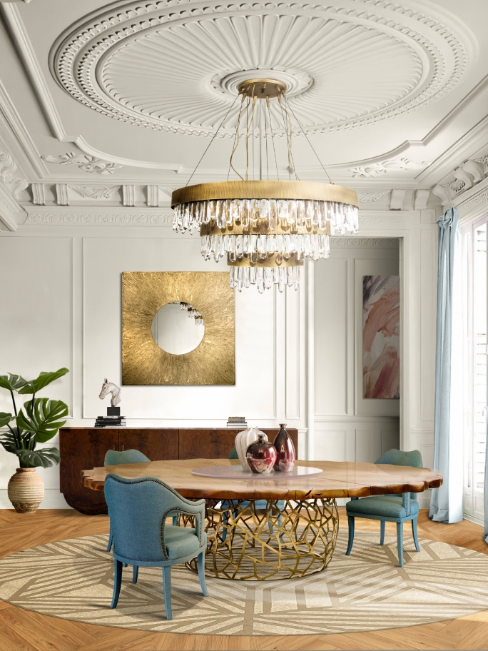 Contemporary Dining Room Design With The Cauca 2&nbsp;Rug by Rug'Society