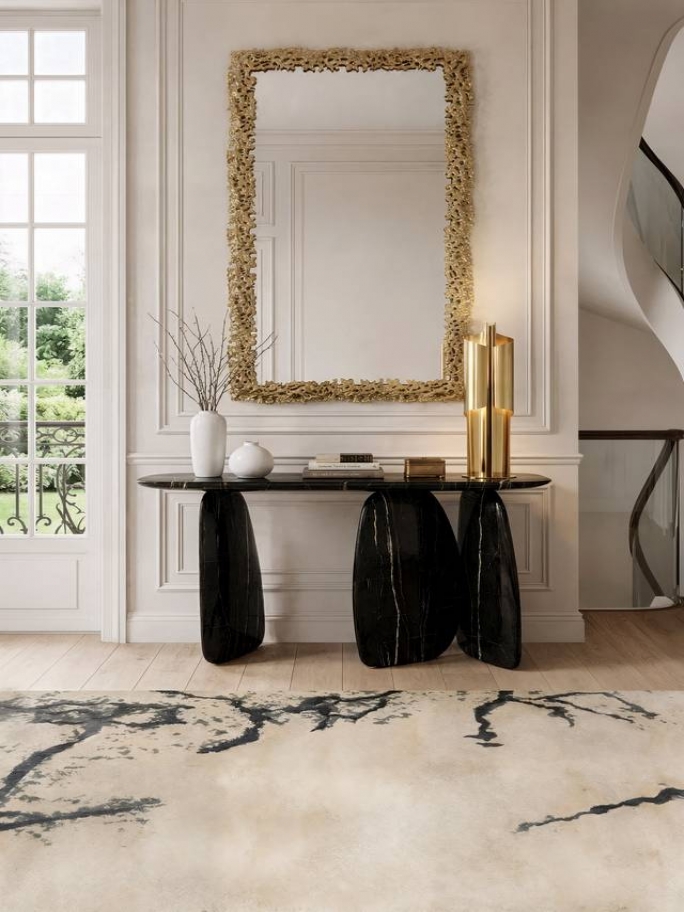 Contemporary Entrance Hall With Gobi Rug - Rug'Society