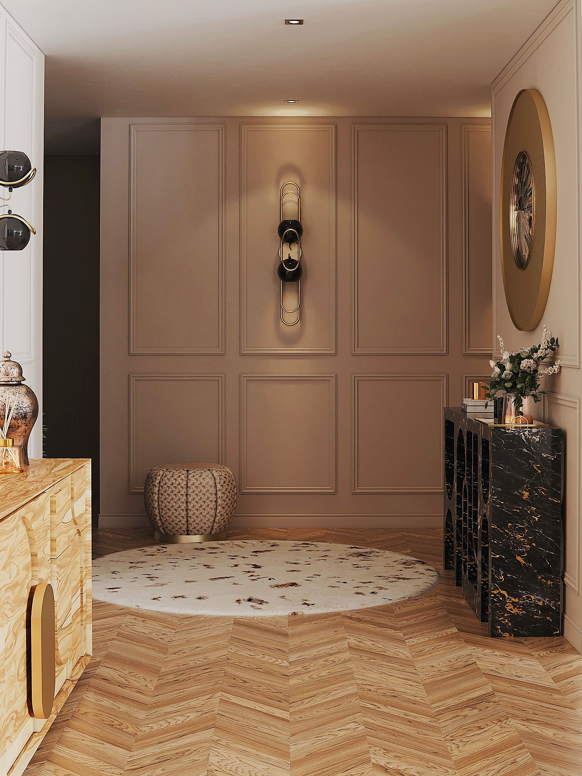 Contemporary Hallway Design With Oslo Long-Pile&nbsp;Rug by Rug'Society