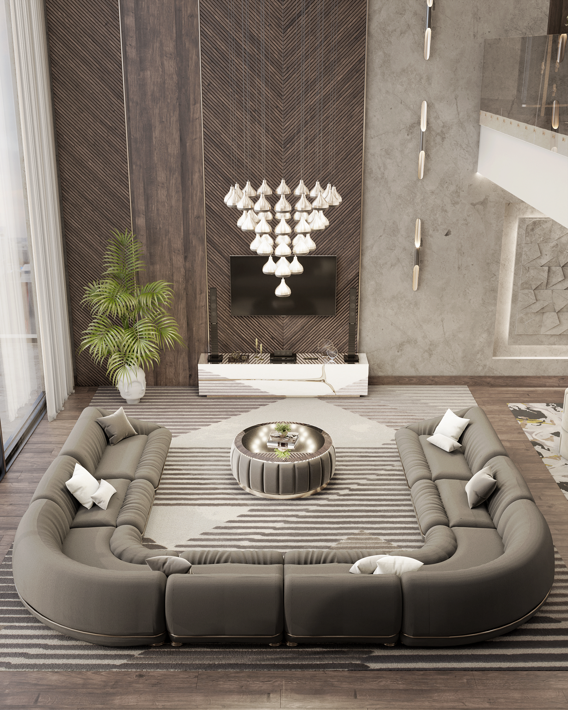 ELEGANT LIVING ROOM WITH THE AIR&nbsp;RUG by Rug'Society