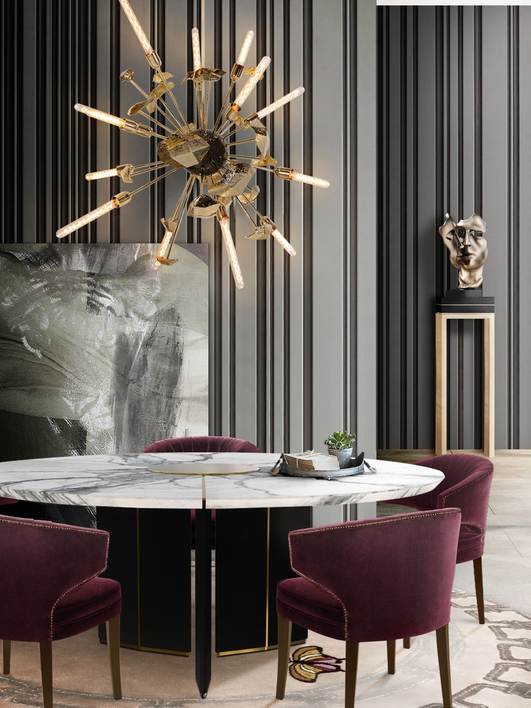 Ever-Changing Dining Room with Unique Metamorphosis&nbsp;Rug by Rug'Society