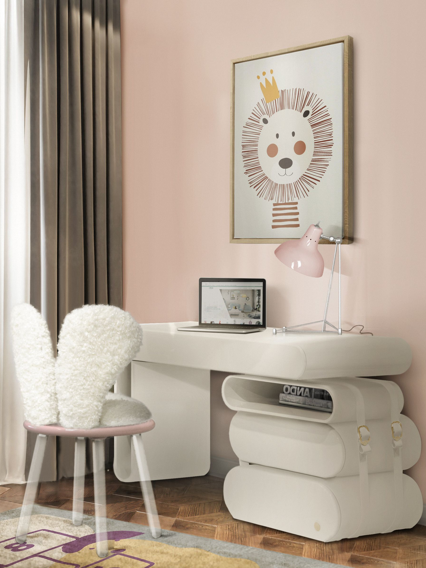 Fun and Unique Kids Office with The Jungle Game&nbsp;Rug by Rug'Society
