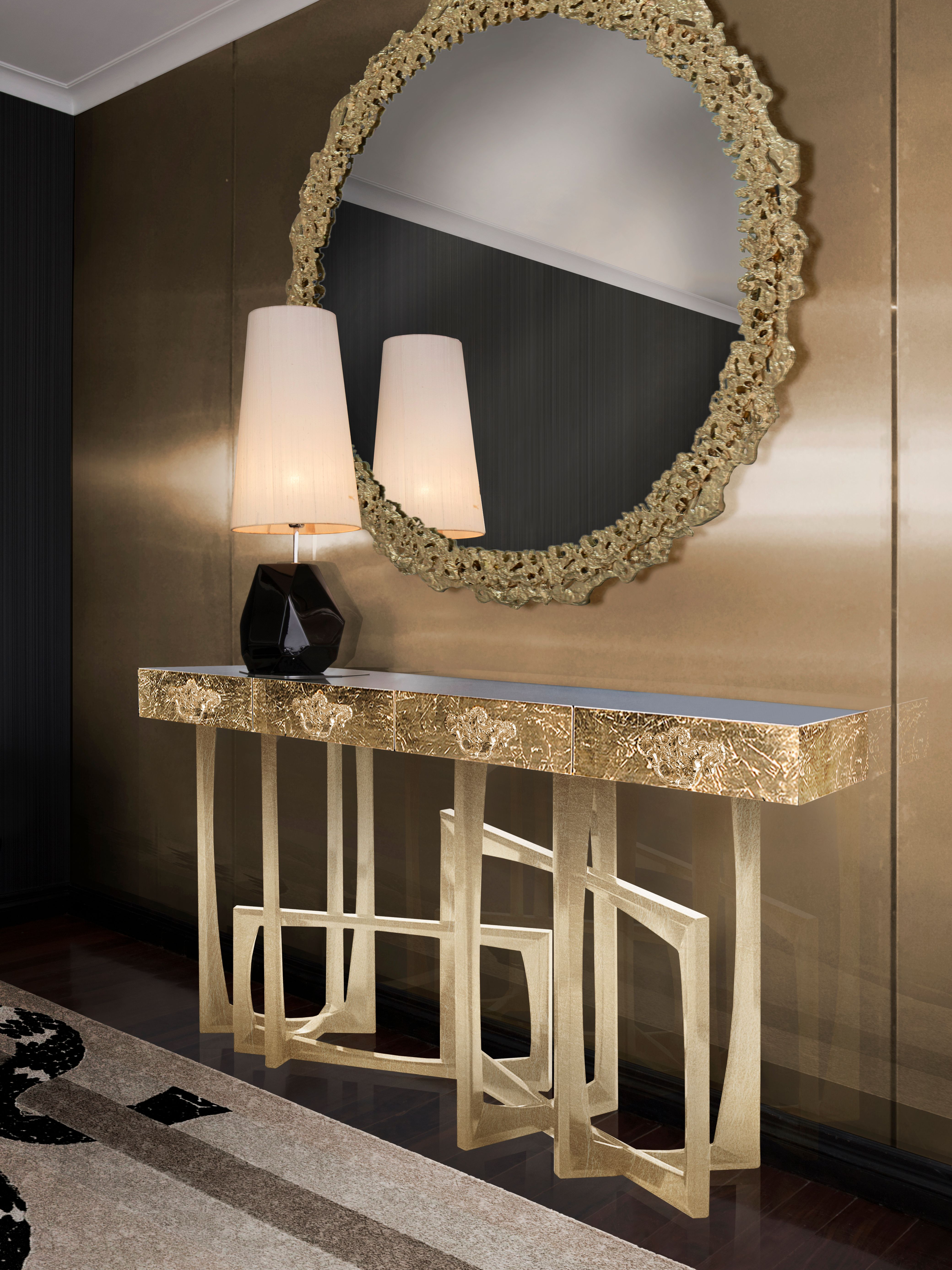Golden Hallway Design with the Illustrious Imperial Snake&nbsp;Rug by Rug'Society