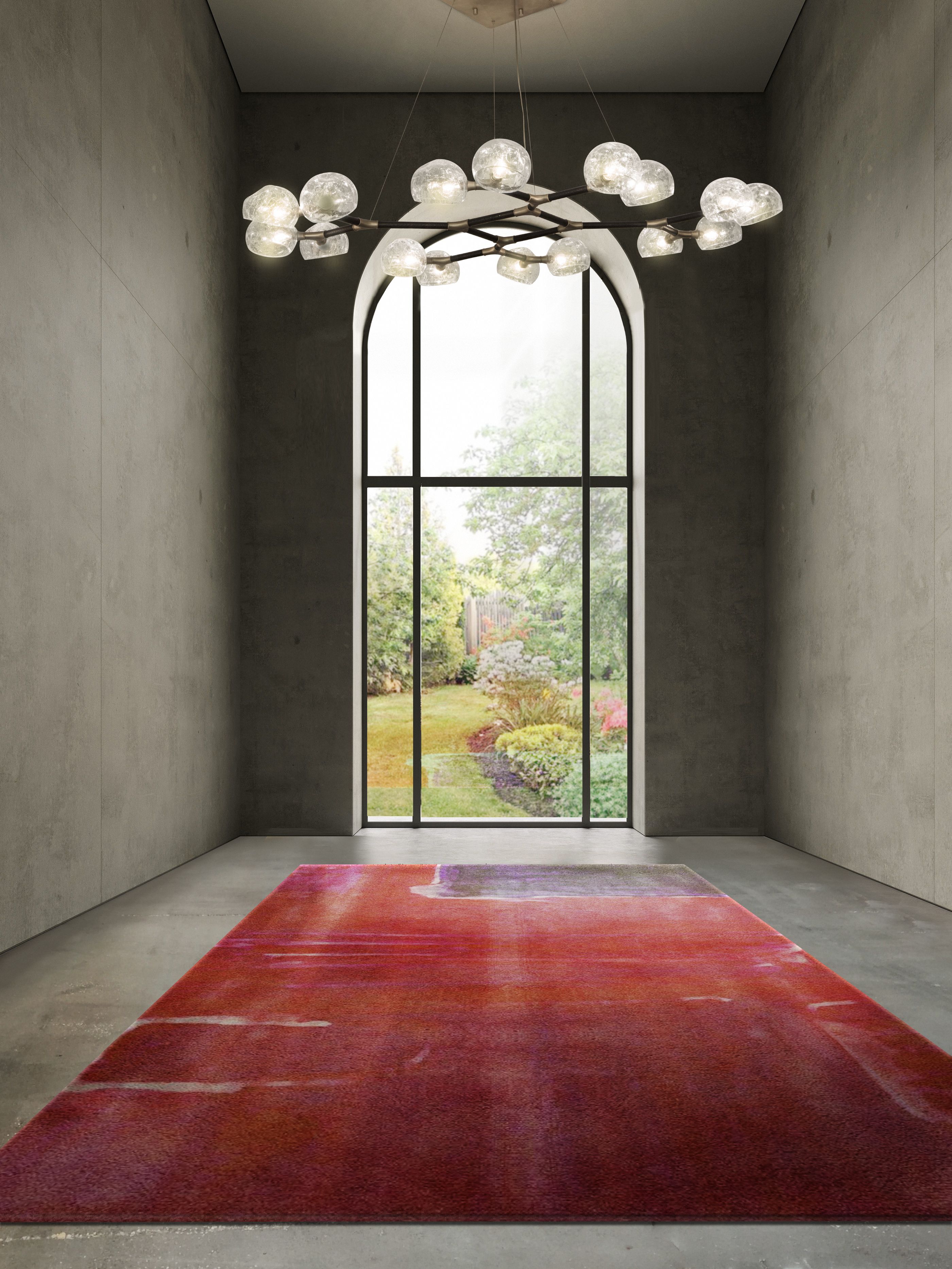 Hallway In Shades of Pink by The Toulousse Neutral&nbsp;Rug by Rug'Society