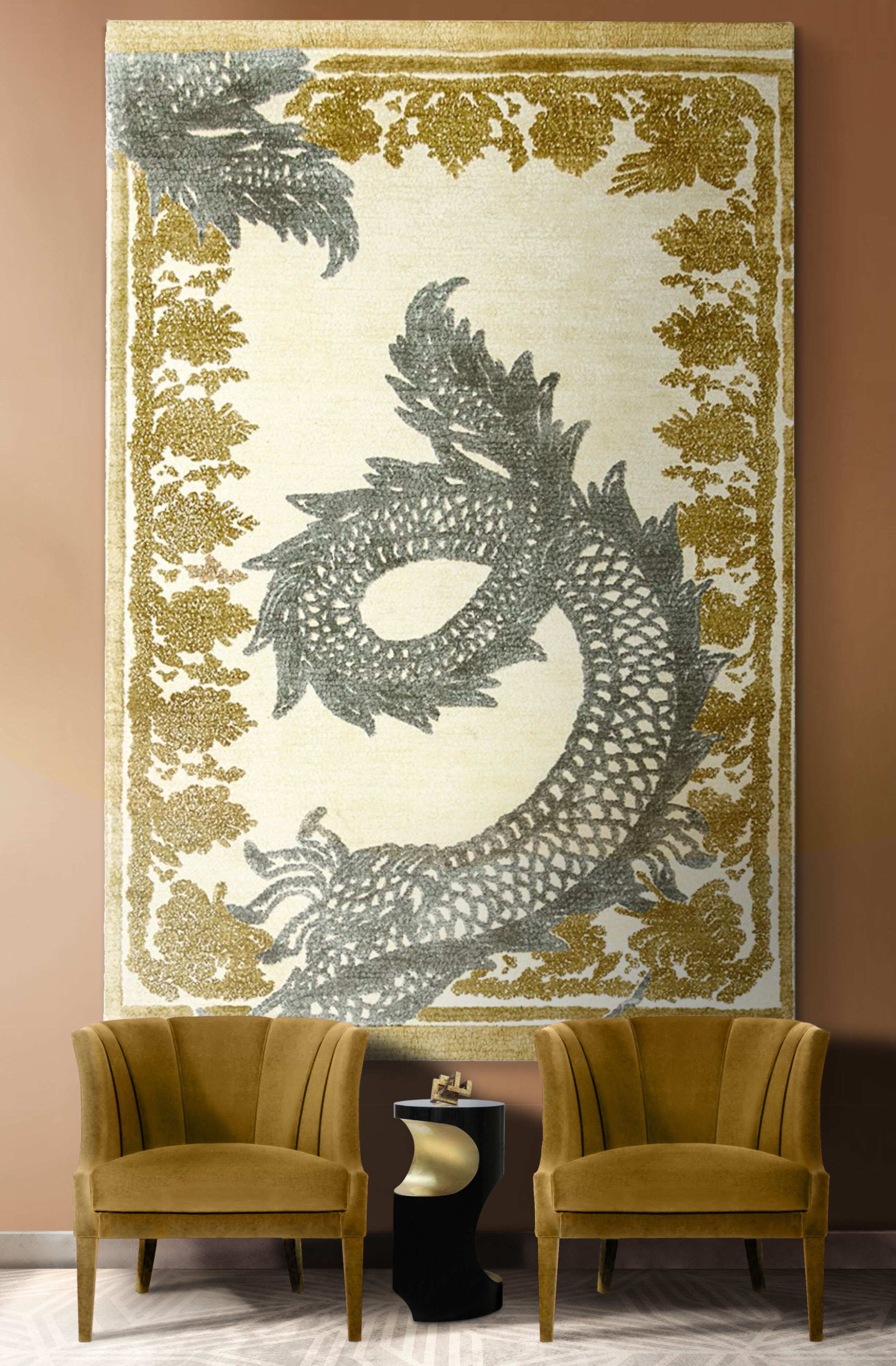 Hallway Inspired By The Pantone Color of The Year -&nbsp;Illuminating by Rug'Society