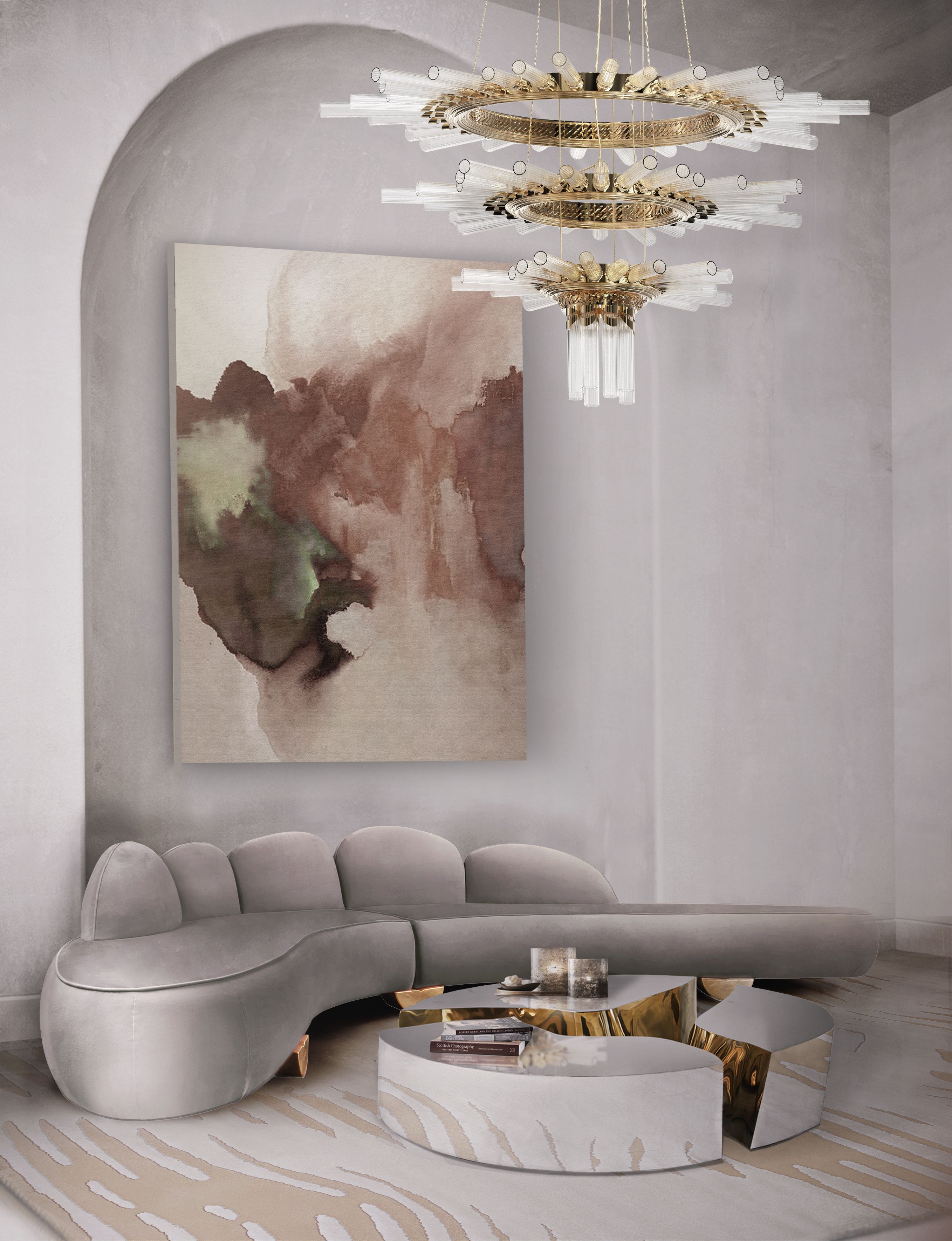 Living Room With Kotta Botanical&nbsp;Rug by Rug'Society