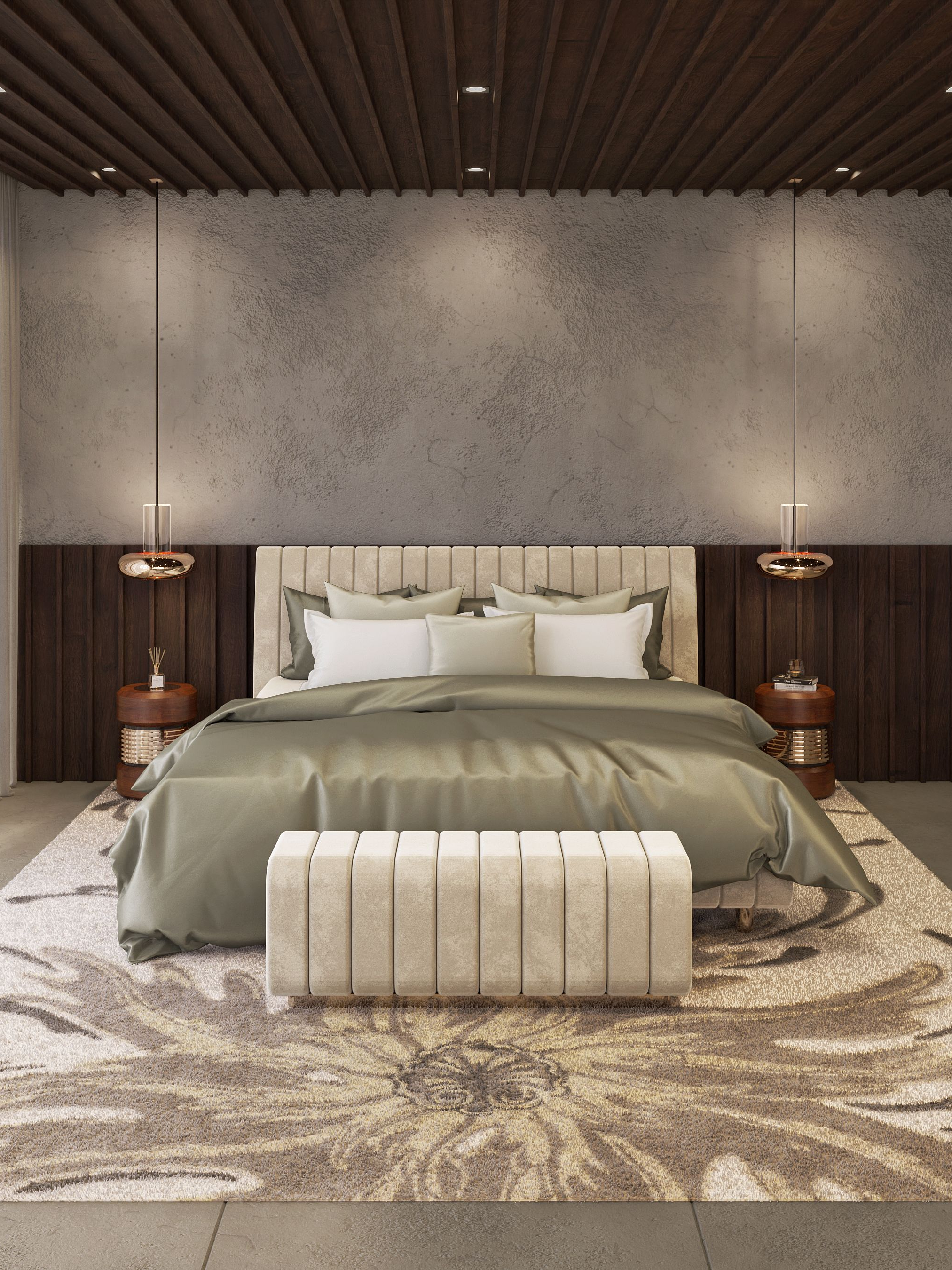 Lovely Bedroom With Neutral Tones And Neptuno Cozy&nbsp;Rug by Rug'Society