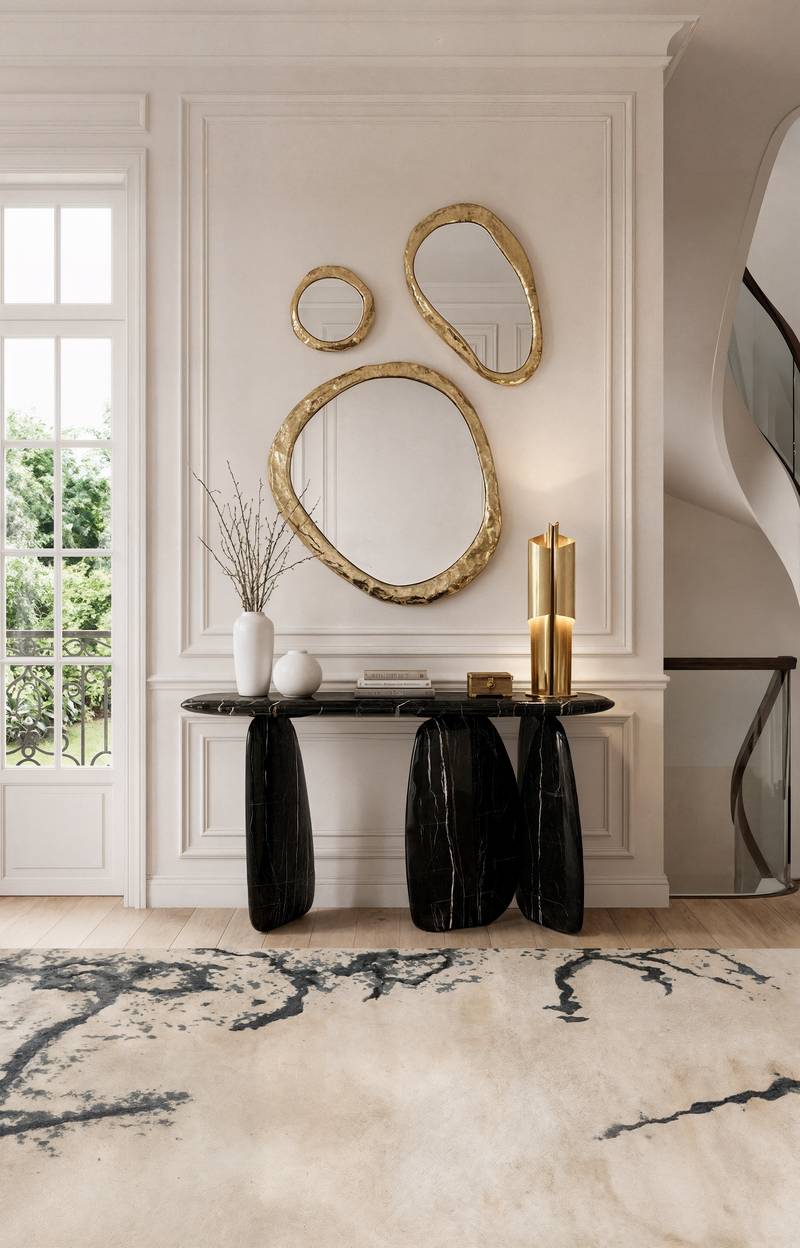 Luxury Hallway With Gobi&nbsp;Rug by Rug'Society