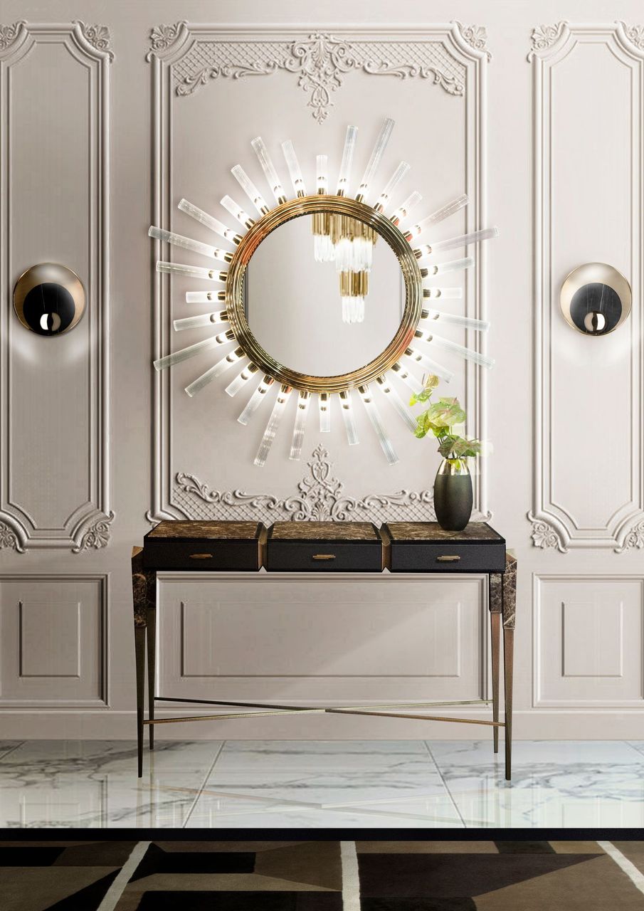 Mid-century Hallway With West&nbsp;Rug by Rug'Society