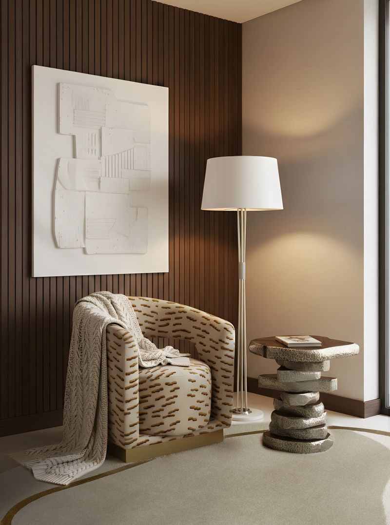 Minimalist Reading Nook With Blush&nbsp;Rug by Rug'Society