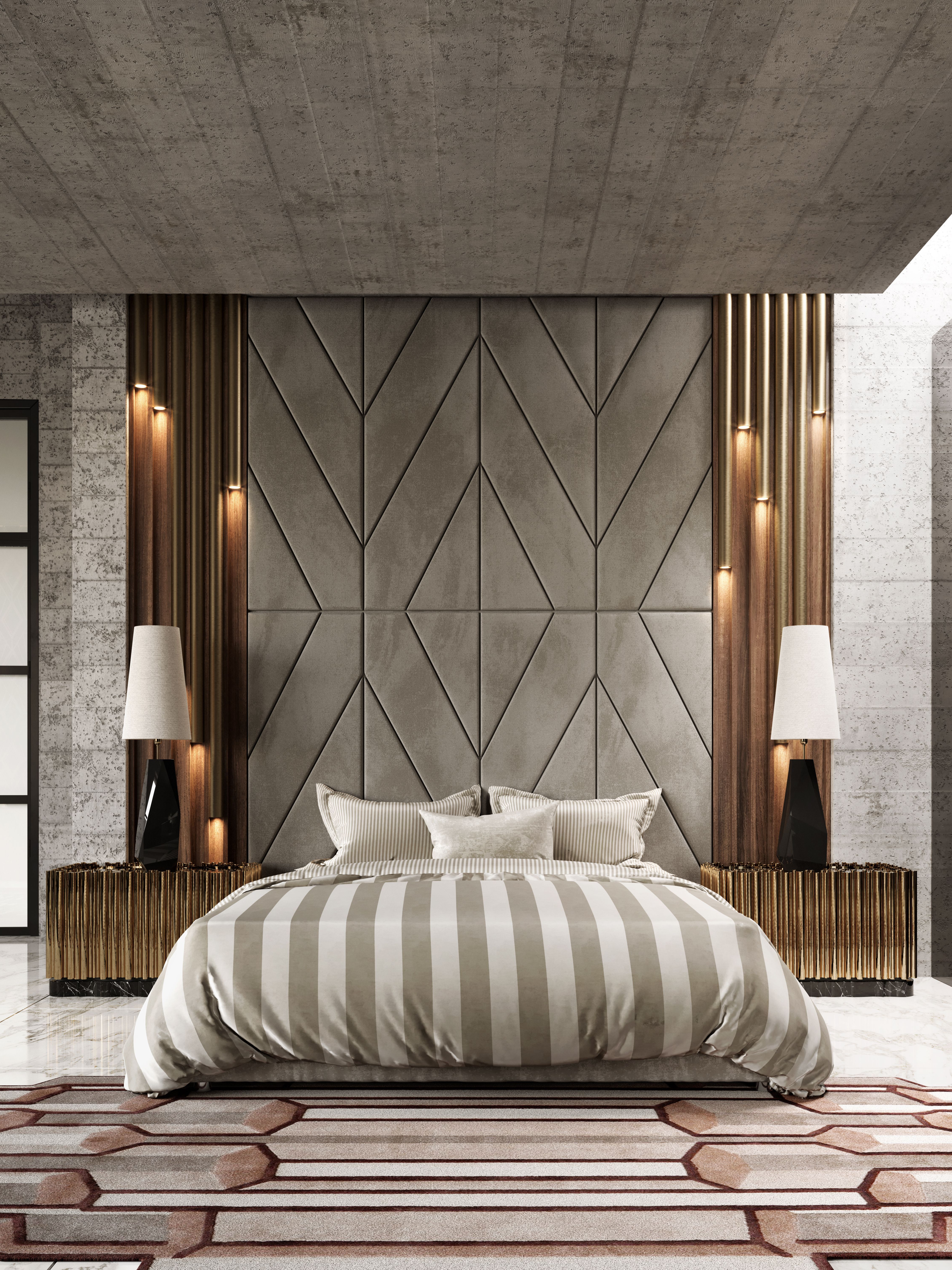 Modern Bedroom Design With Lucy Lounge&nbsp;Rug by Rug'Society