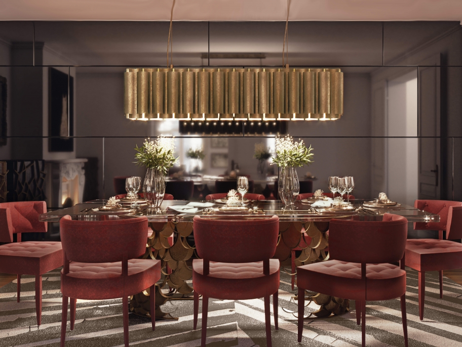 Modern Bold Dining Room With Palm&nbsp;Rug by Rug'Society