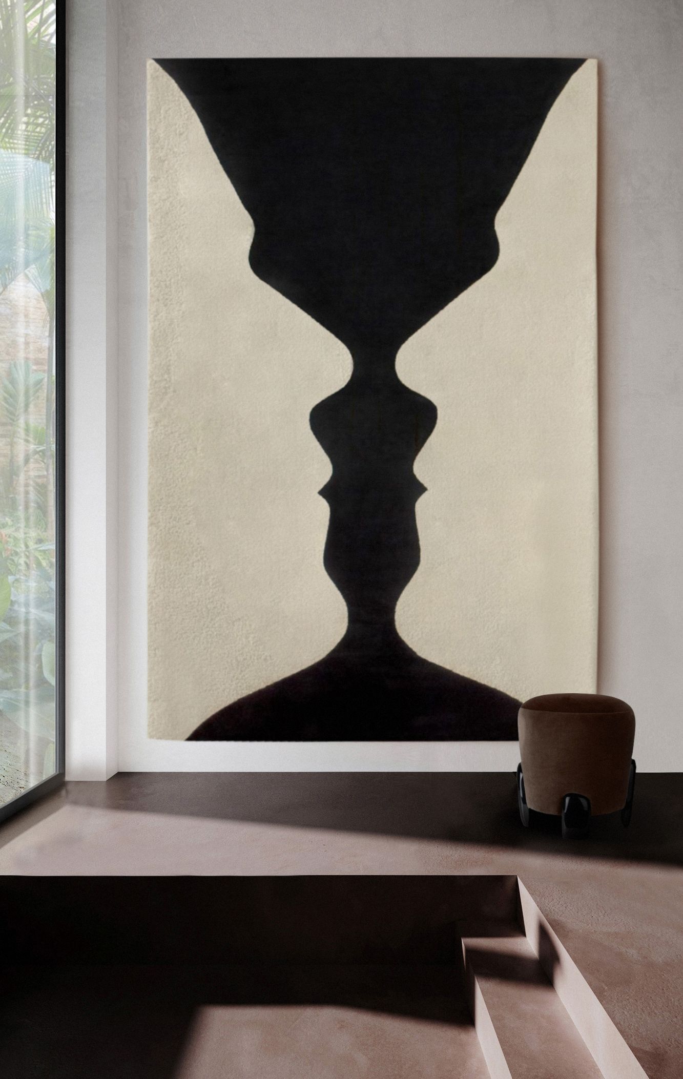 Modern Contemporary Hallway With Vase Wall&nbsp;Rug by Rug'Society