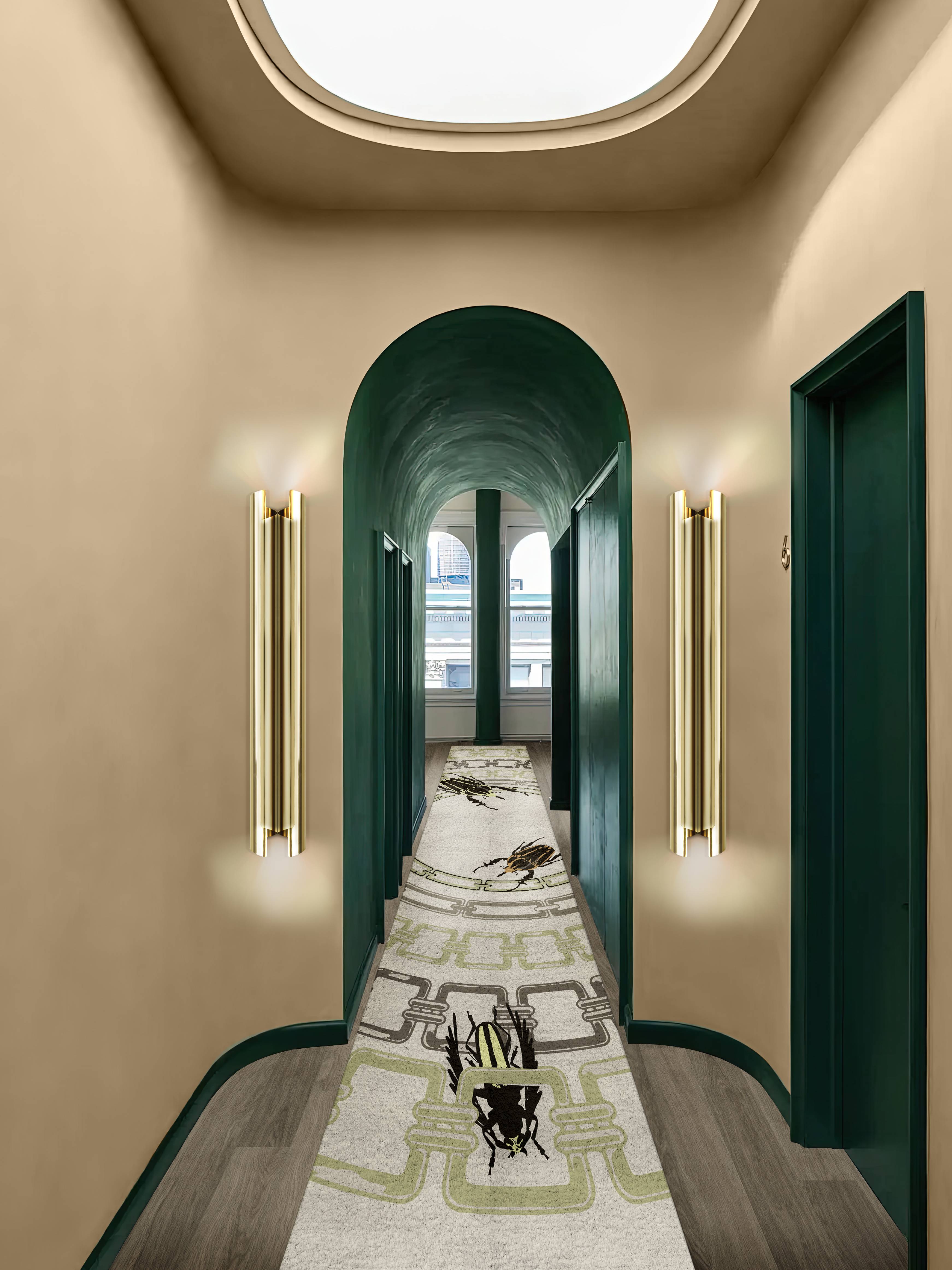 MODERN HALLWAY WITH GOLDEN BUGS II&nbsp;RUG by Rug'Society