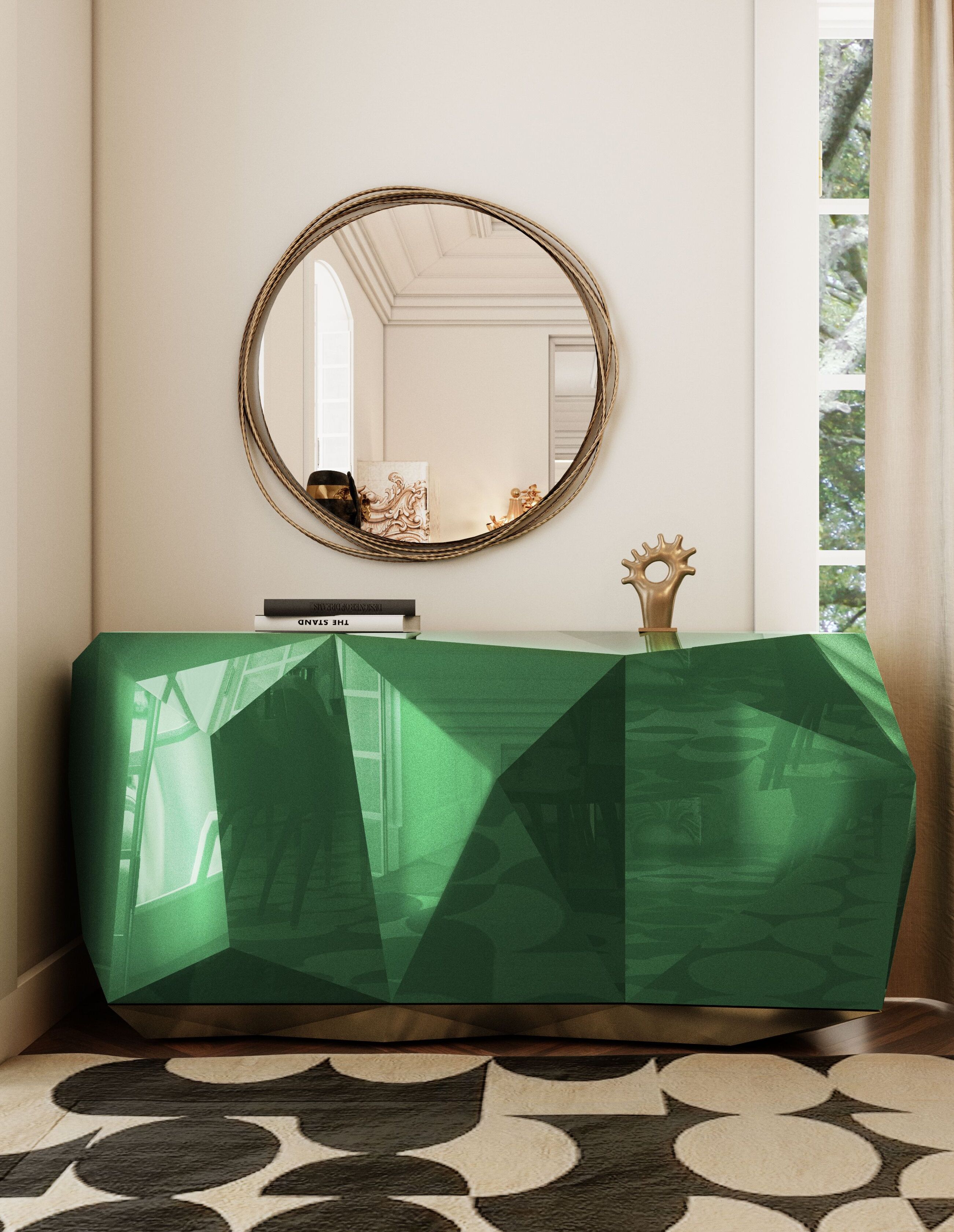 Modern Hallway With Yarsa Geometric&nbsp;Rug by Rug'Society