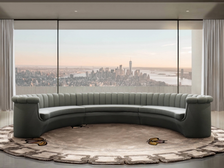 MODERN LIVING ROOM DESIGN WITH THE UNIQUE METAMORPHOSIS&nbsp;RUG by Rug'Society