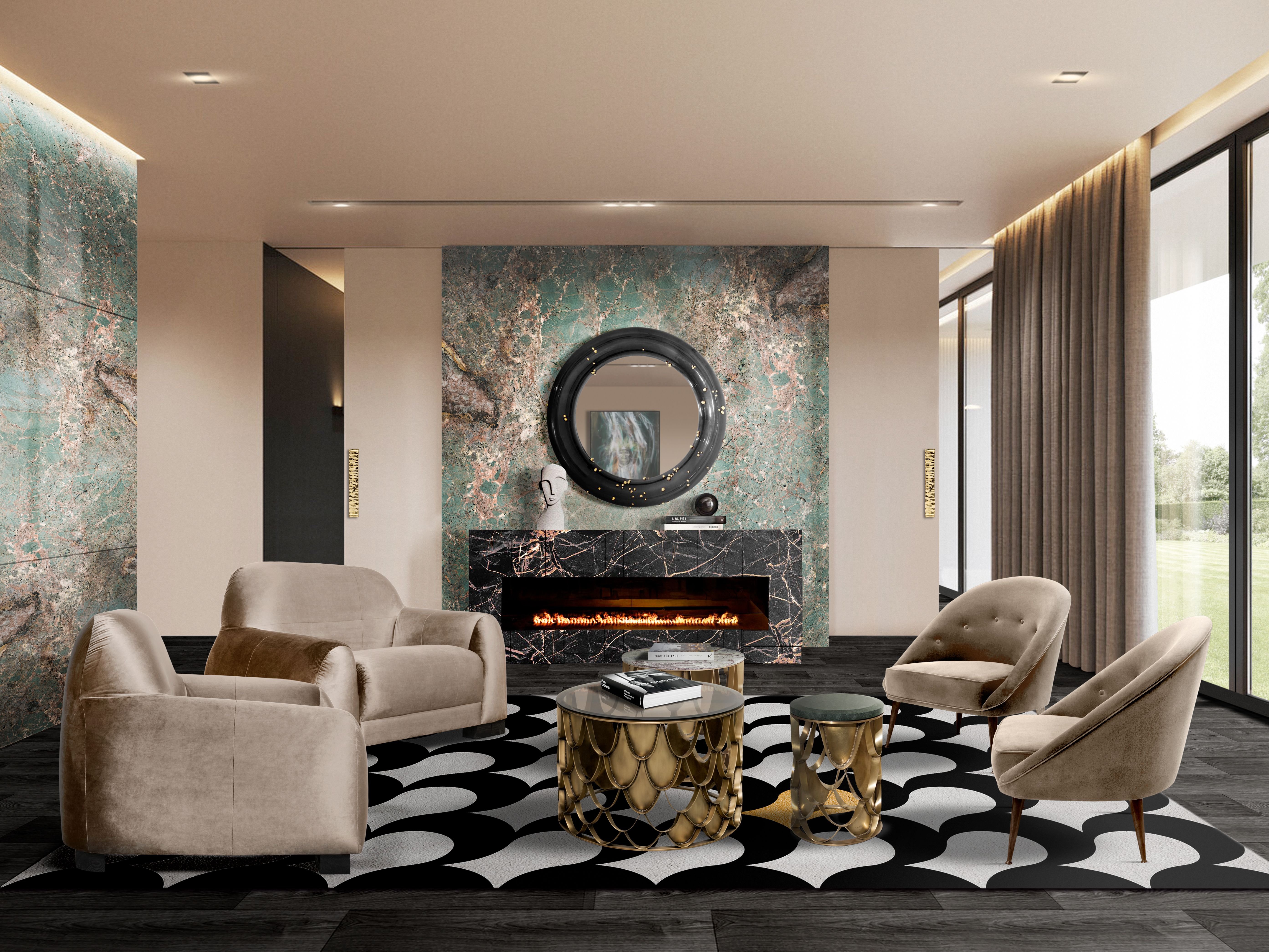 Modern Living Room With Adler Simple&nbsp;Rug by Rug'Society