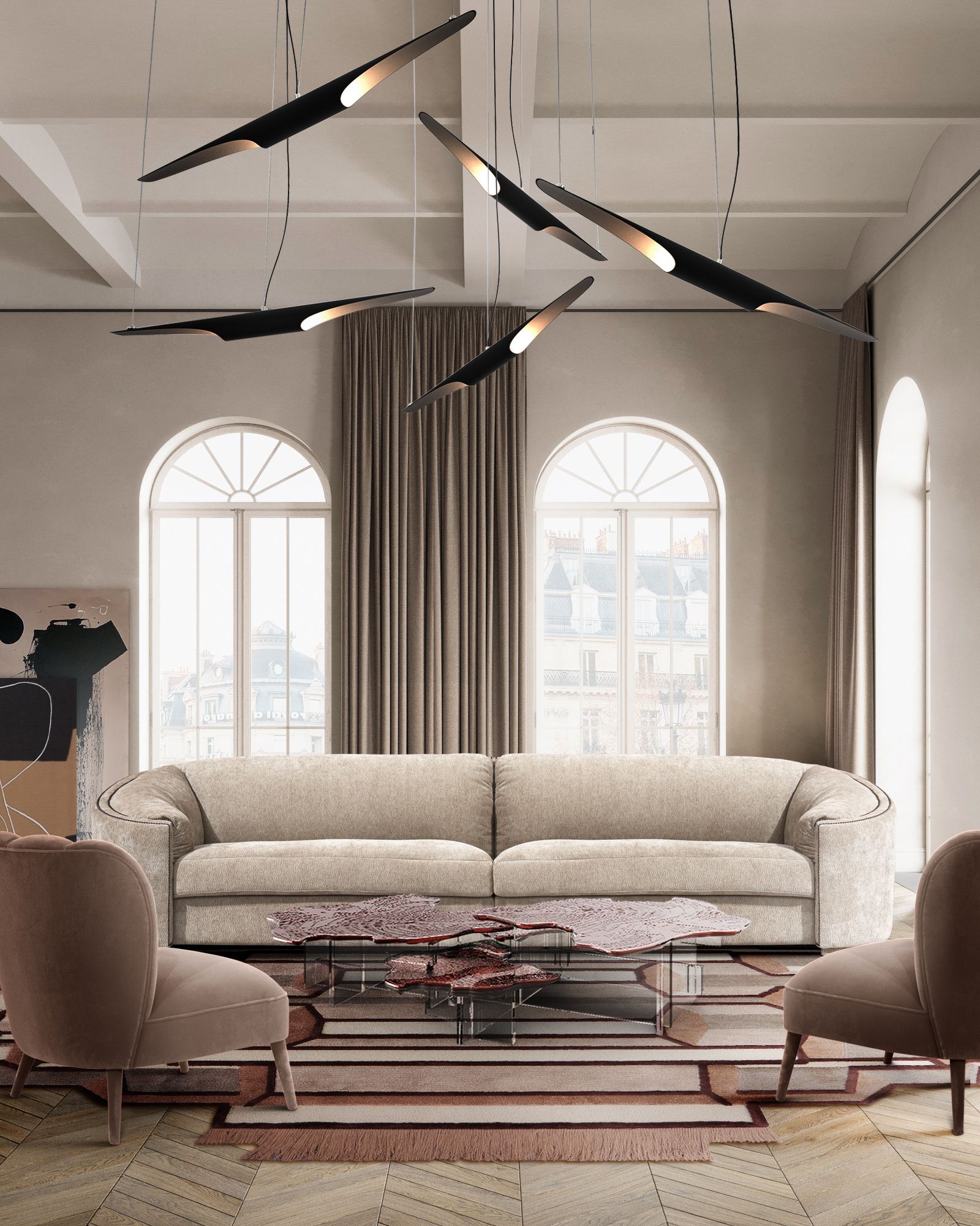 Modern Living Room With Lucy Lounge&nbsp;Rug by Rug'Society