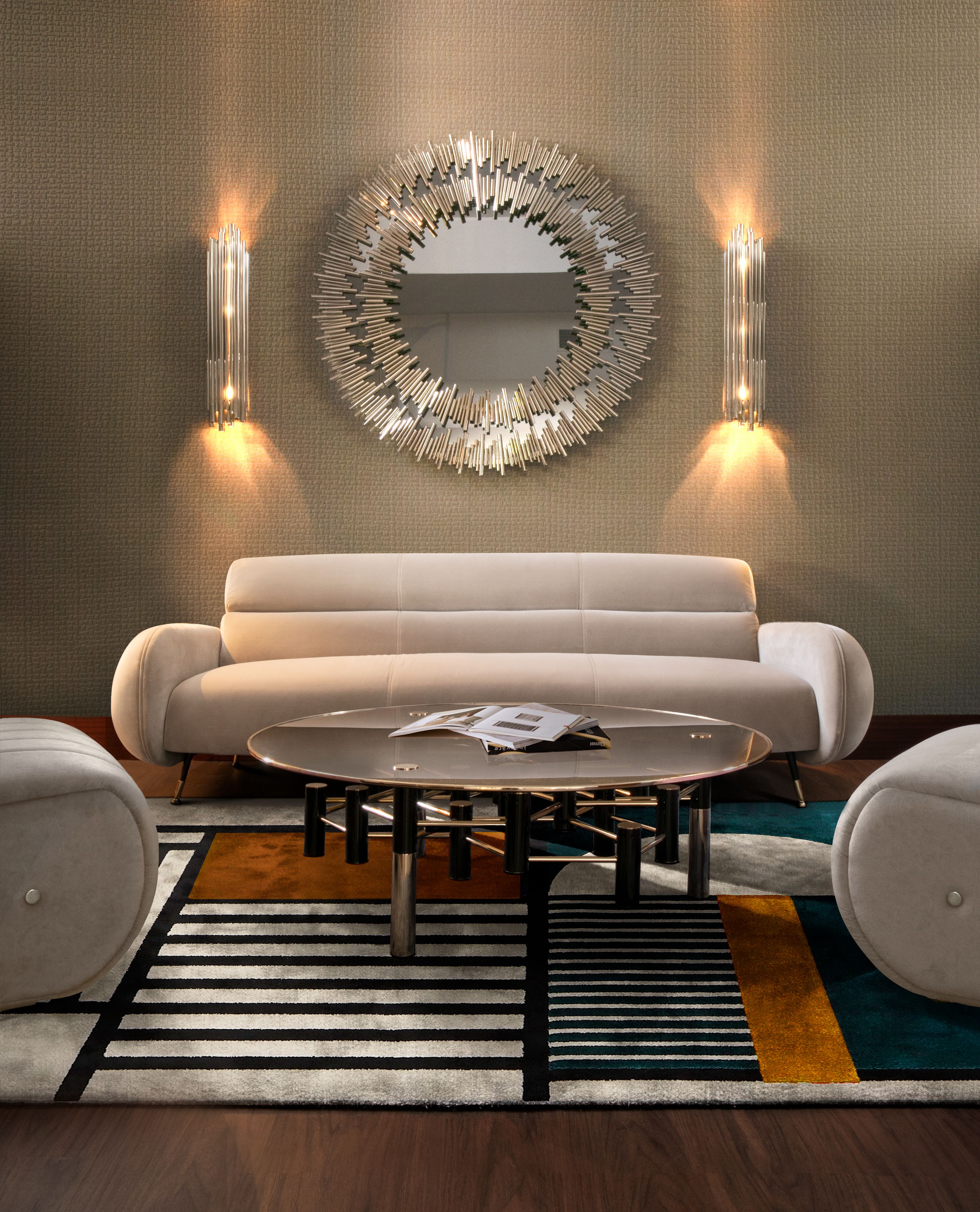 Modern Living Room With Prisma I&nbsp;Rug by Rug'Society