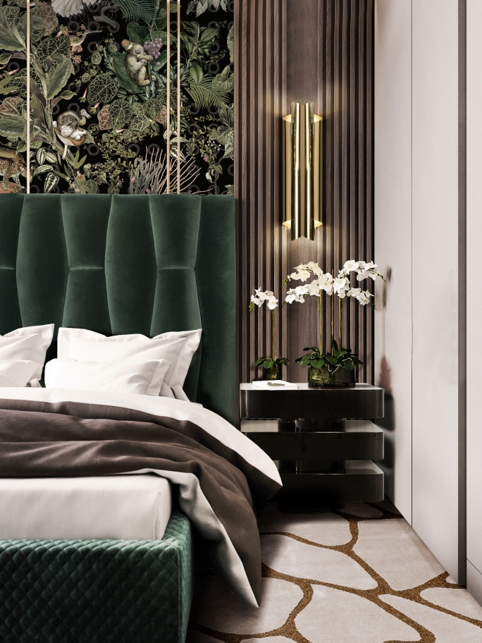 Nature-Inspired Modern Bedroom With The Cell Rug - Rug'Society