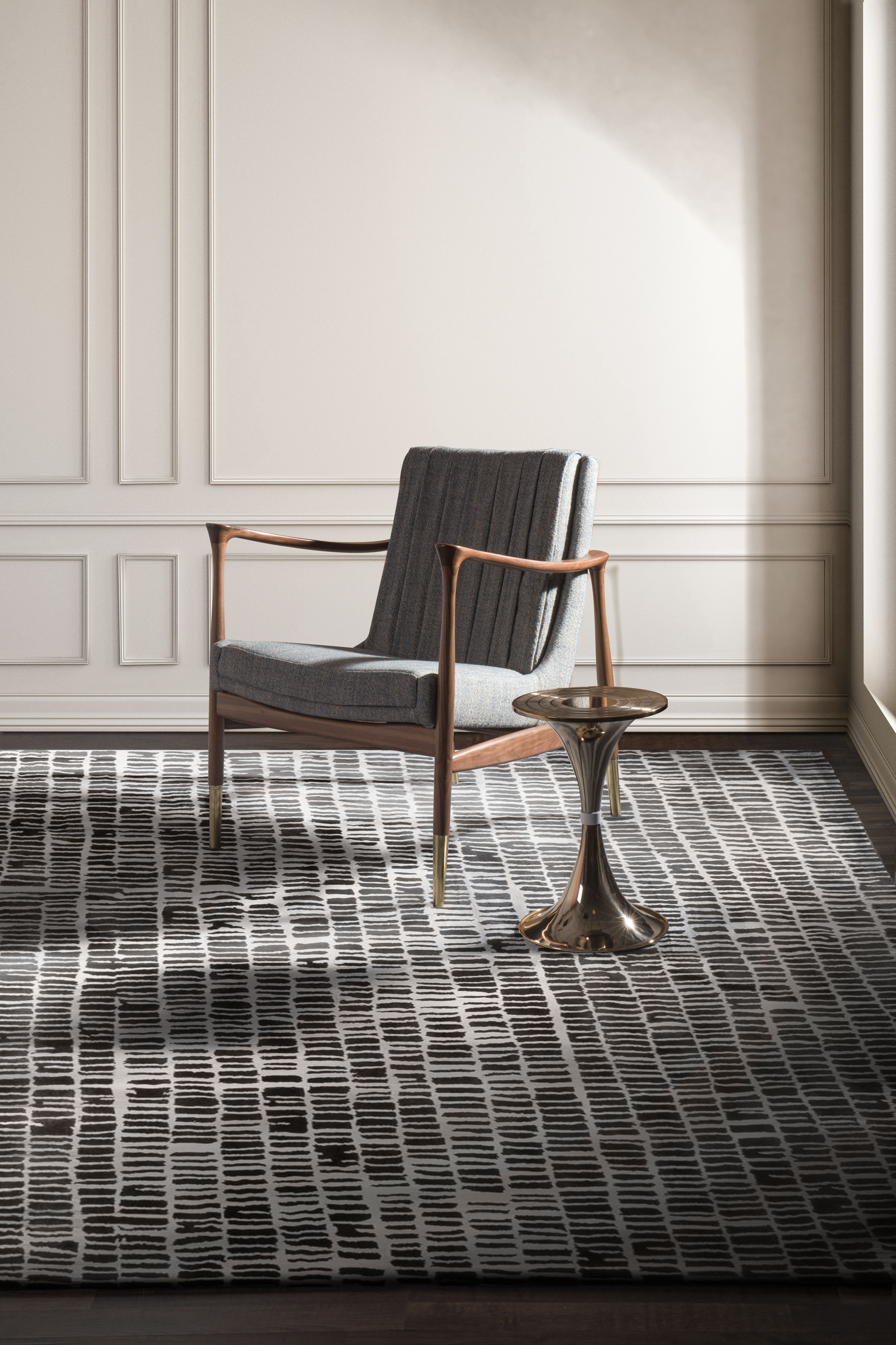 Neutral Reading Corner With Coll Contemporary&nbsp;Rug by Rug'Society
