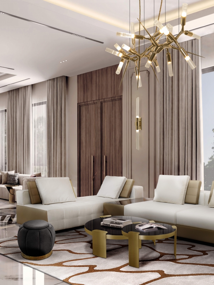 Refined Living Room With Cell&nbsp;Rug by Rug'Society