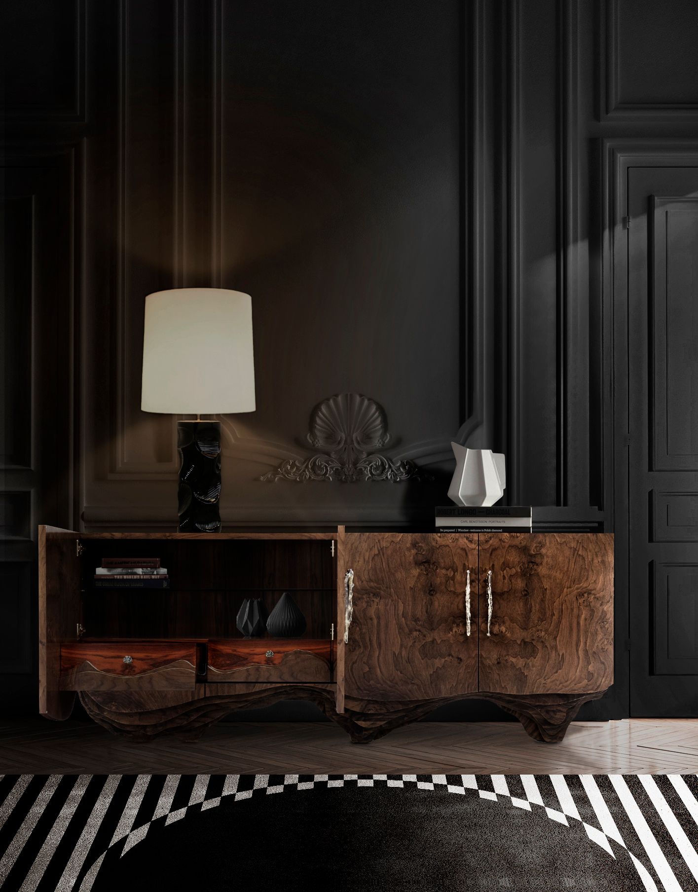 Rug'Society Classic Hallway with Ocli&nbsp;Rug by Rug'Society