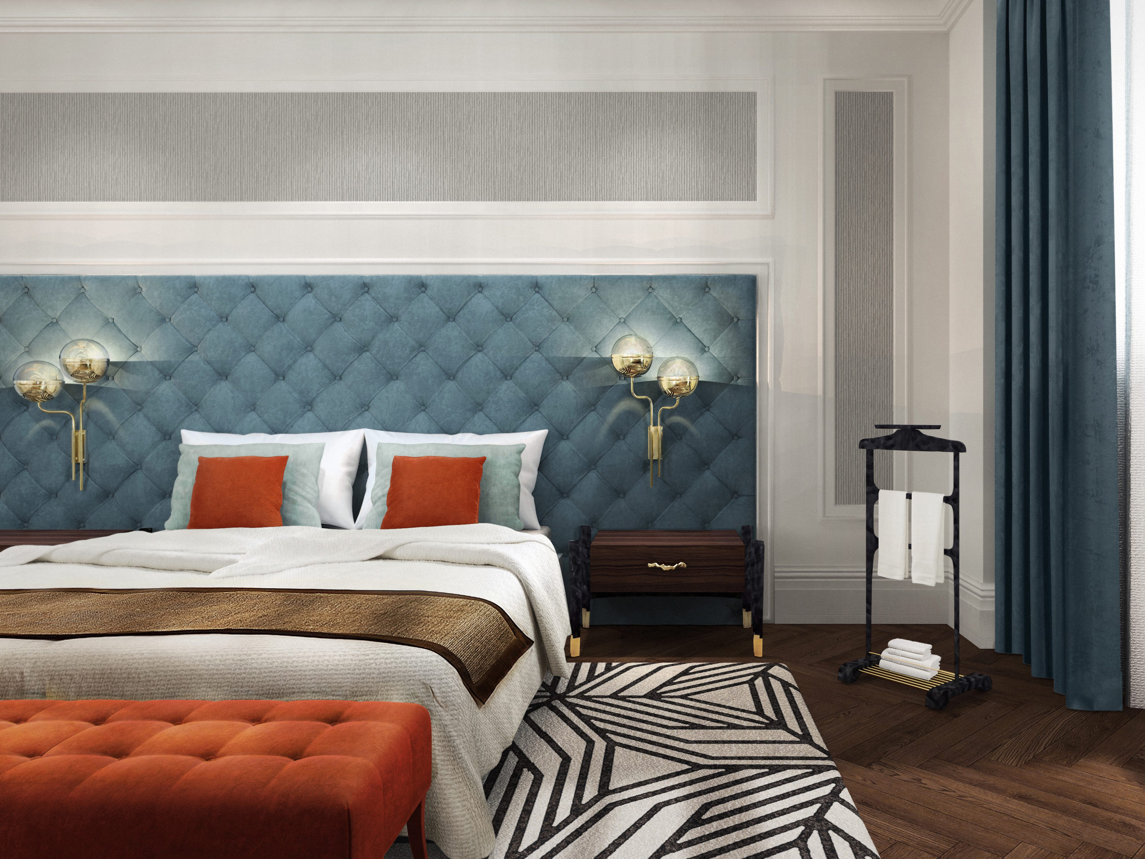 Rug'Society Modern Bedroom with CAUCA&nbsp;Rug by Rug'Society