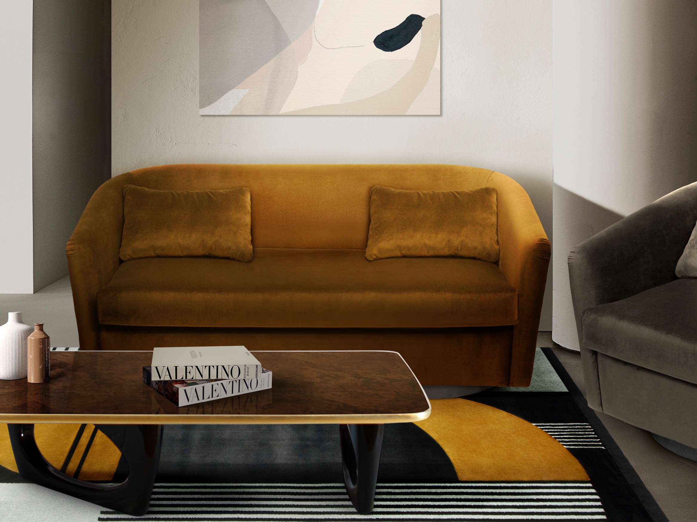 Rug'Society Modern Living Room with ANTELOPE&nbsp;Rug by Rug'Society