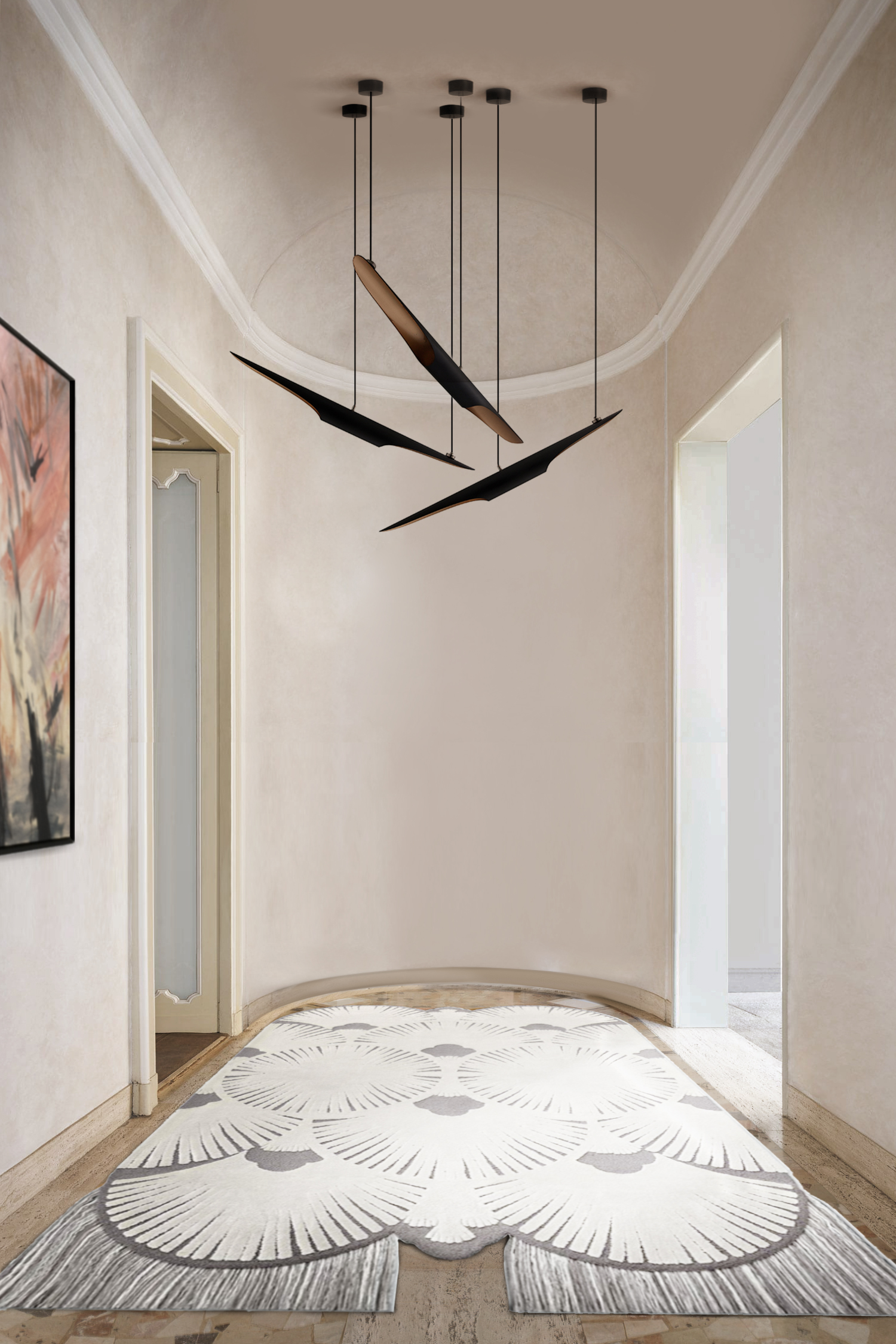 Rug'Society Neutral Hallway with DECO&nbsp;Rug by Rug'Society
