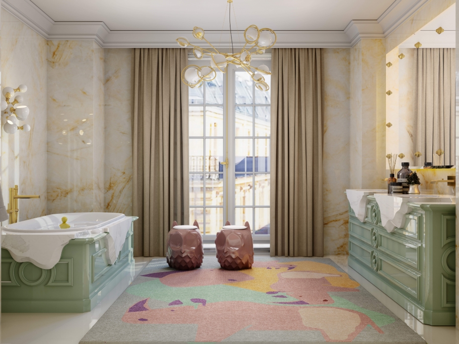 Soft Tones Luxury Kid's Bathroom&nbsp;Design by Rug'Society