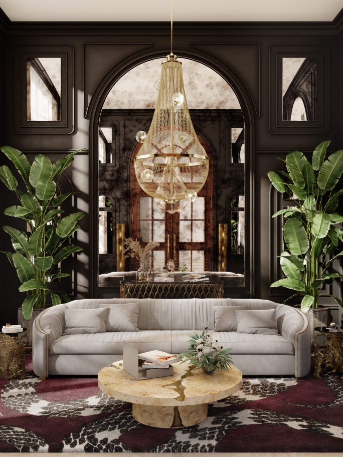 Sophisticated Living Room Design With Snake 8&nbsp;Rug by Rug'Society