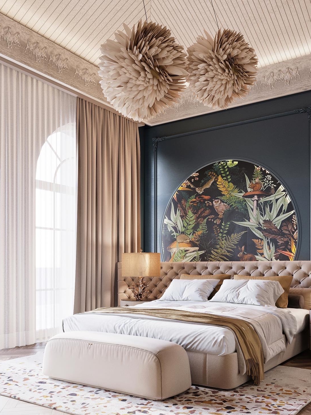 Stunning Master Bedroom With TERRAZZO&nbsp;RUG by Rug'Society