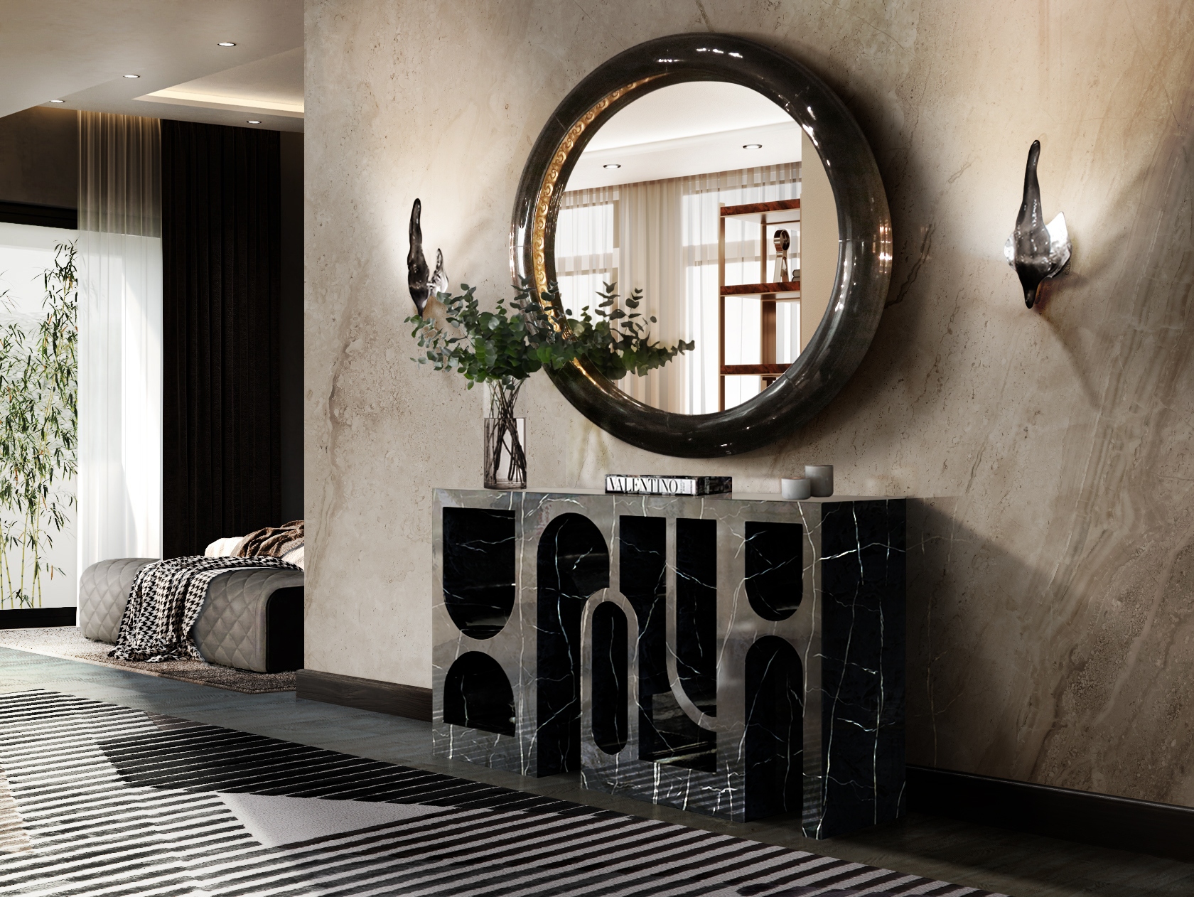 Trendy Modern Corridor Design With Air&nbsp;Rug by Rug'Society