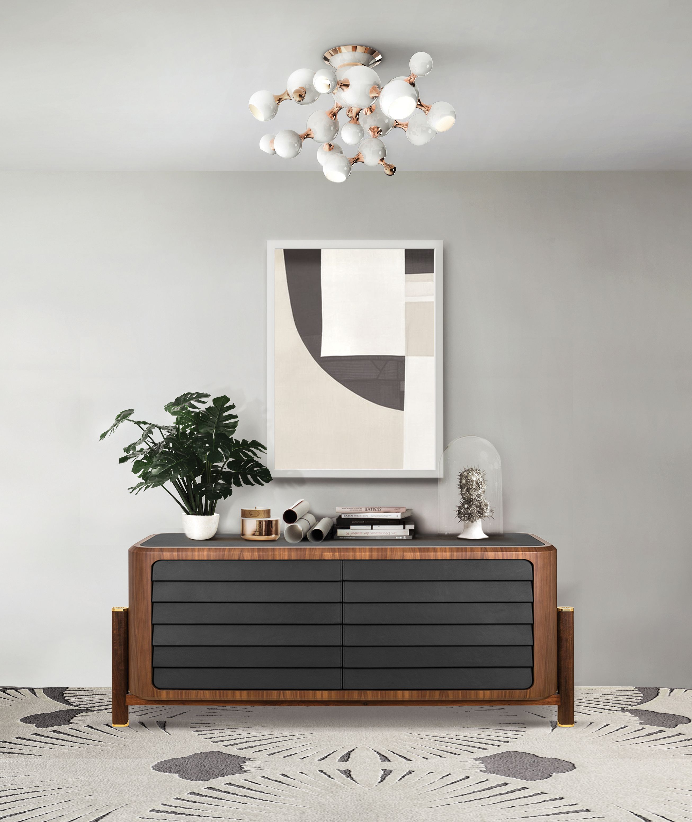 Ultimate Gray Hallway With Dêco&nbsp;Rug by Rug'Society