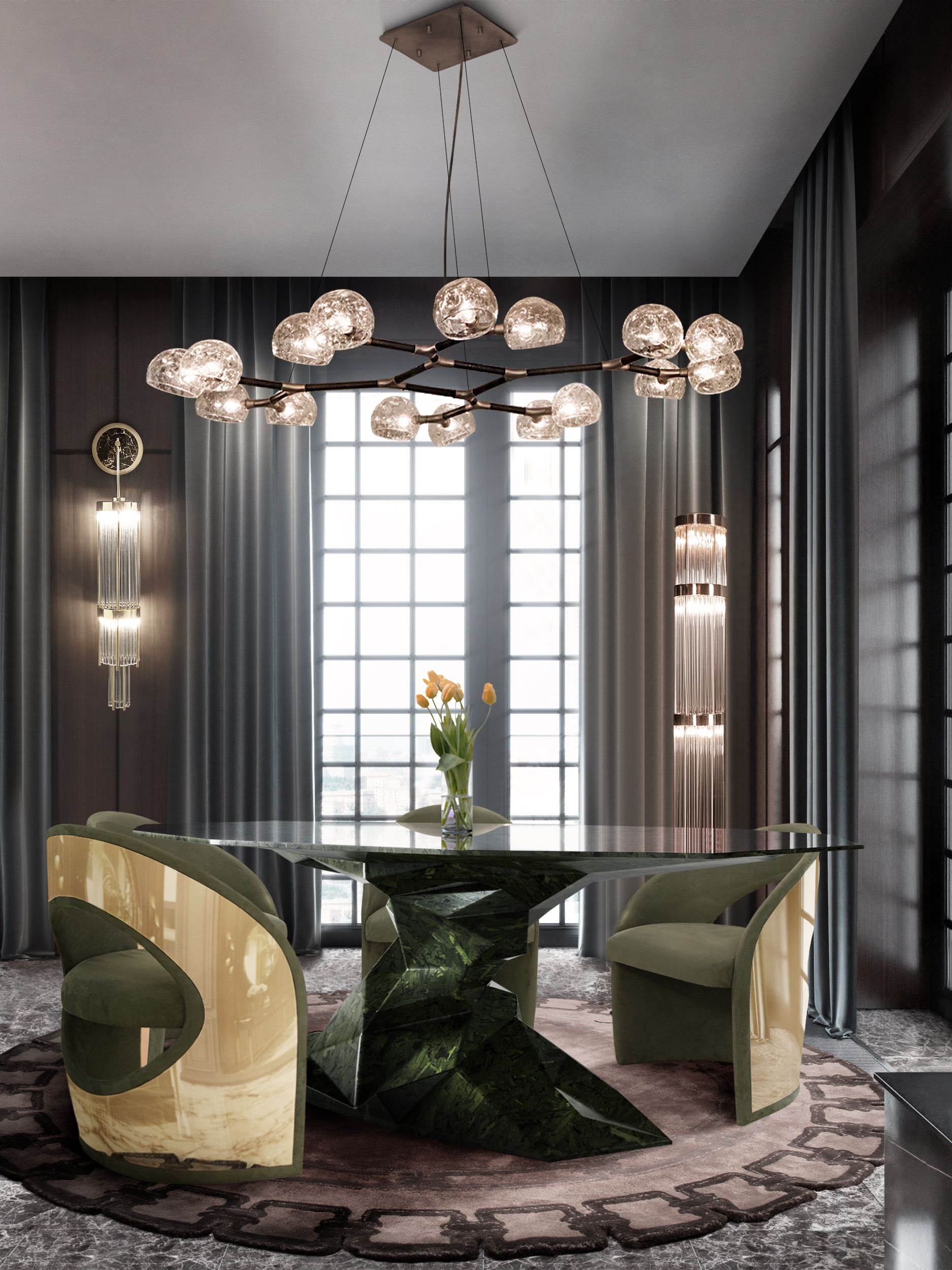 Unique and Creative Dining Room with Metamorphosis&nbsp;Rug by Rug'Society